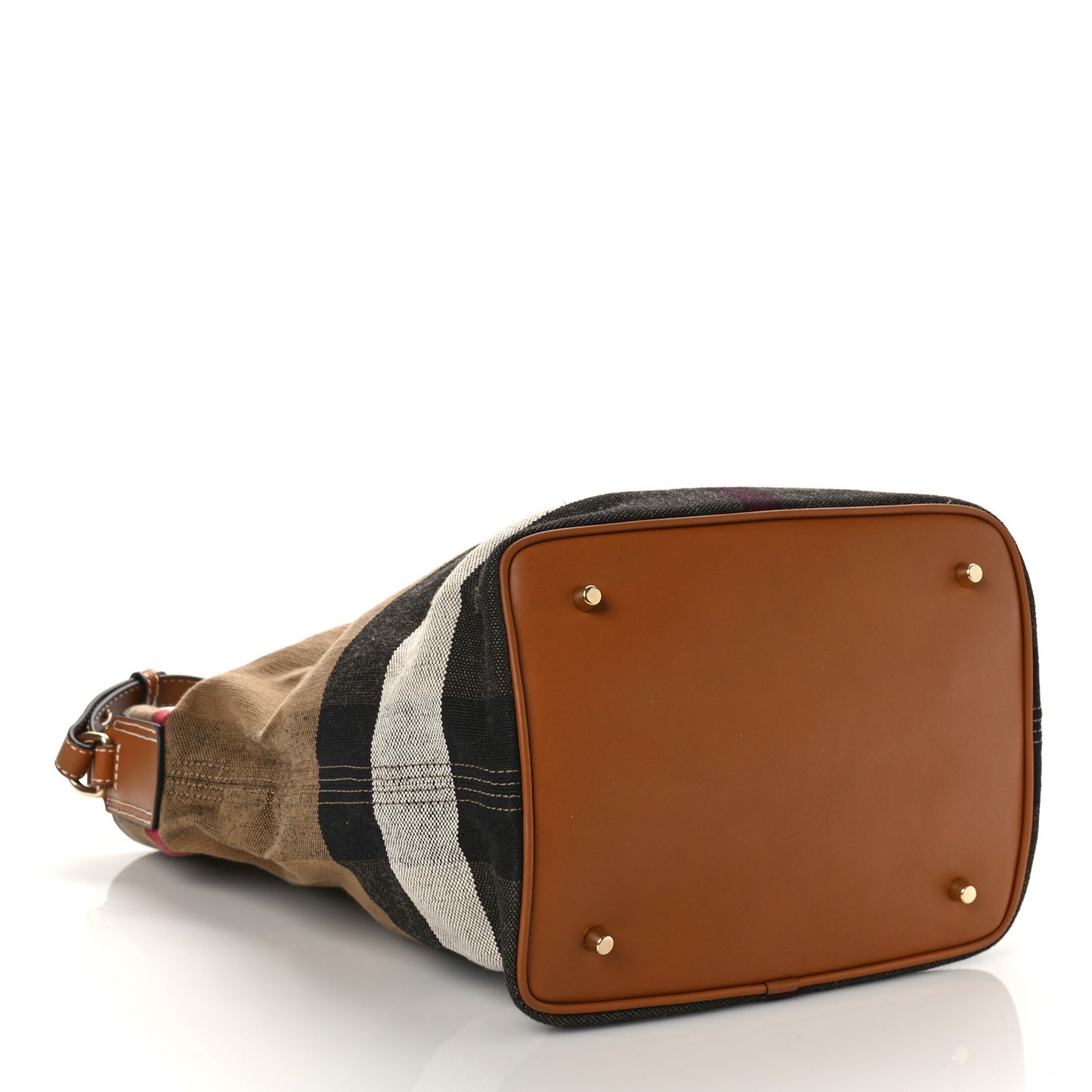 Canvas Mega Check Medium Ashby Hobo Saddle Brown
