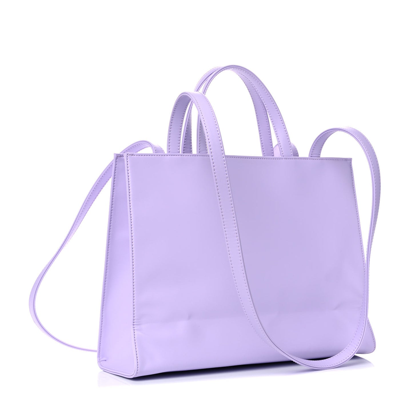 Vegan Leather Medium Shopping Bag Lavender