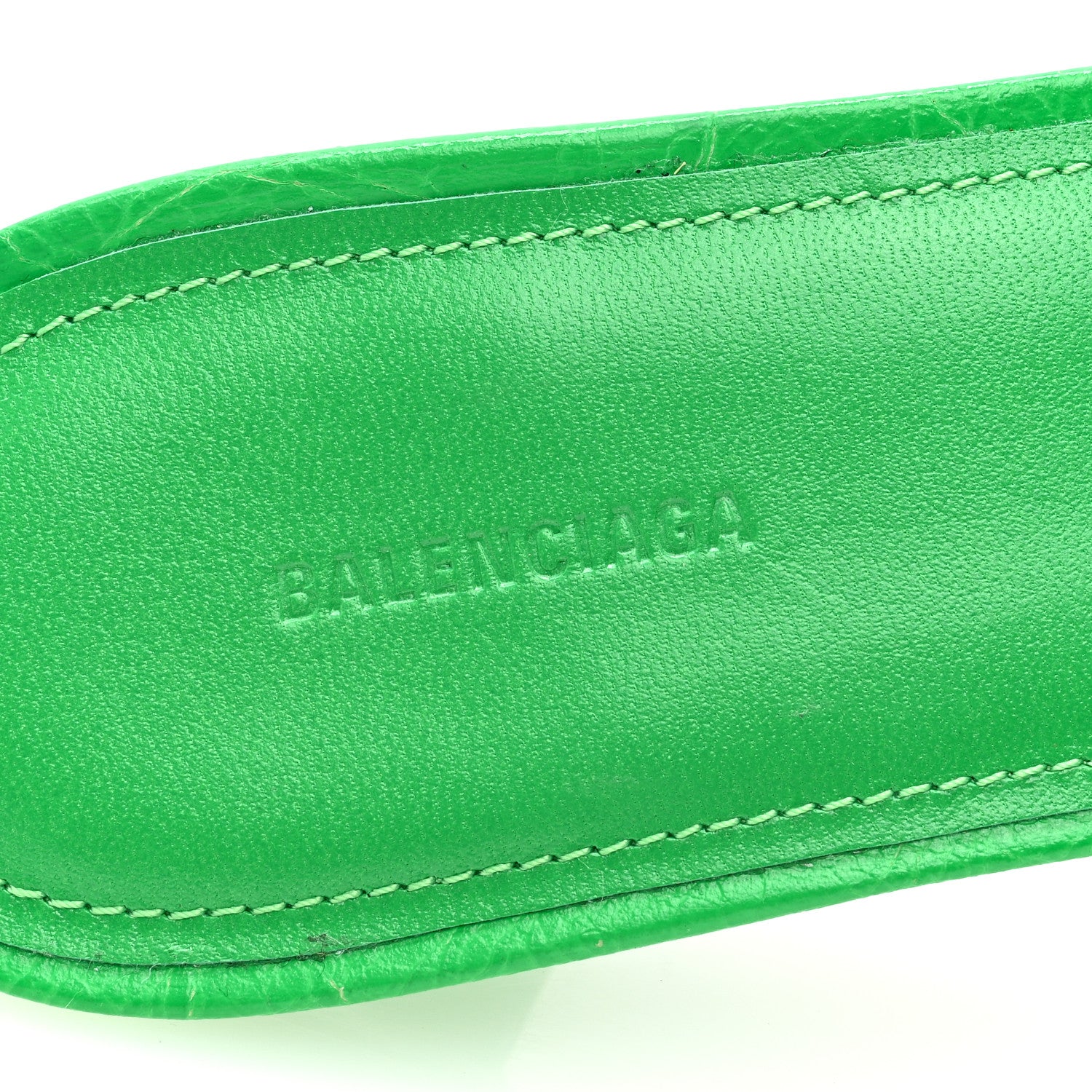 Balenciaga Agneau Arena Cagole 50mm Slide Sandals 37 Vivd Green 7 of 7