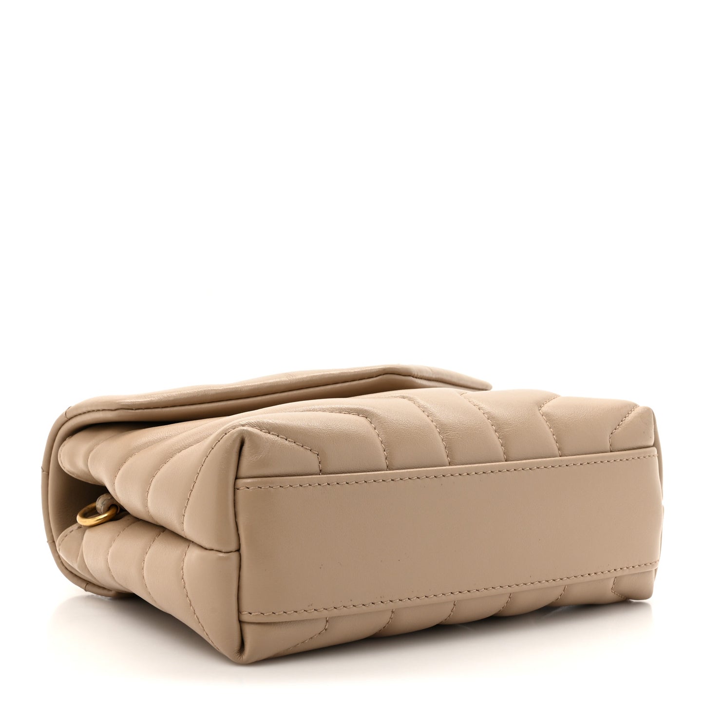 Calfskin Y Quilted Monogram Toy Loulou Crossbody Bag Dark Beige