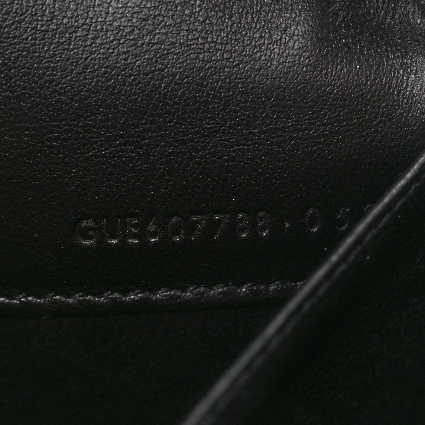 Calfskin Crocodile Embossed Monogram Uptown Chain Wallet Black