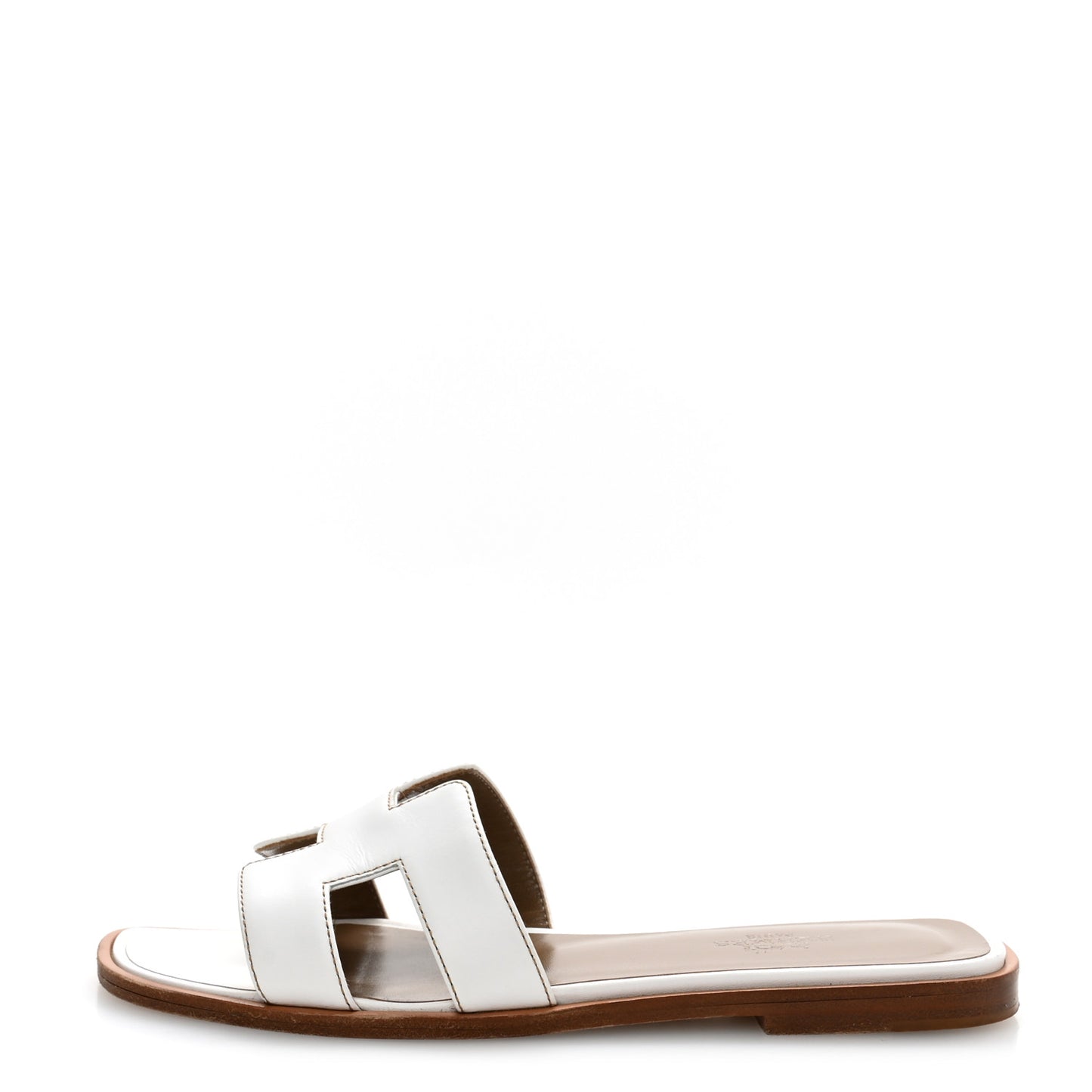 Box Calfskin Oran Sandals 35 White