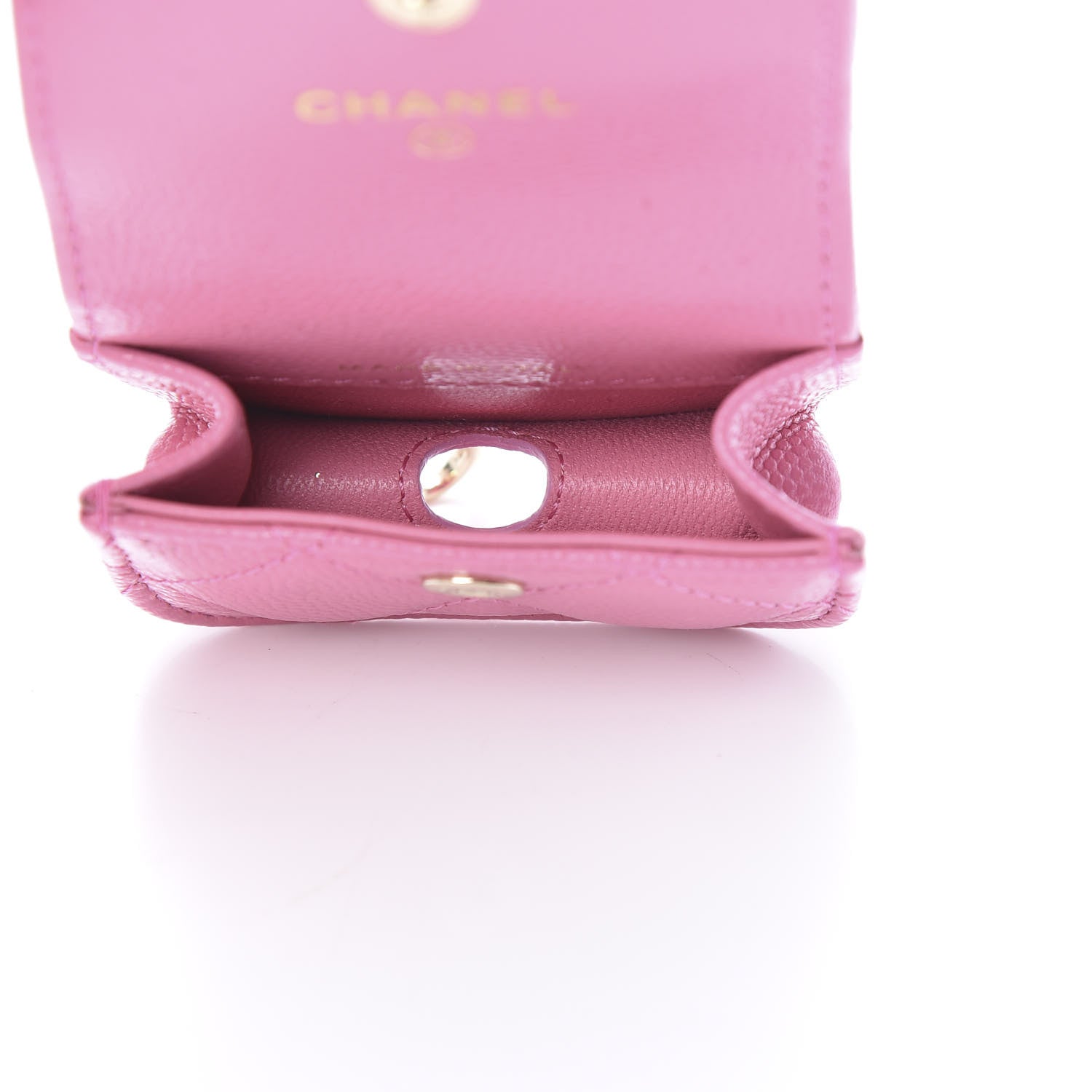Chanel Caviar Quilted Crystal CC Airpods Pro Case Pink 3 of 6