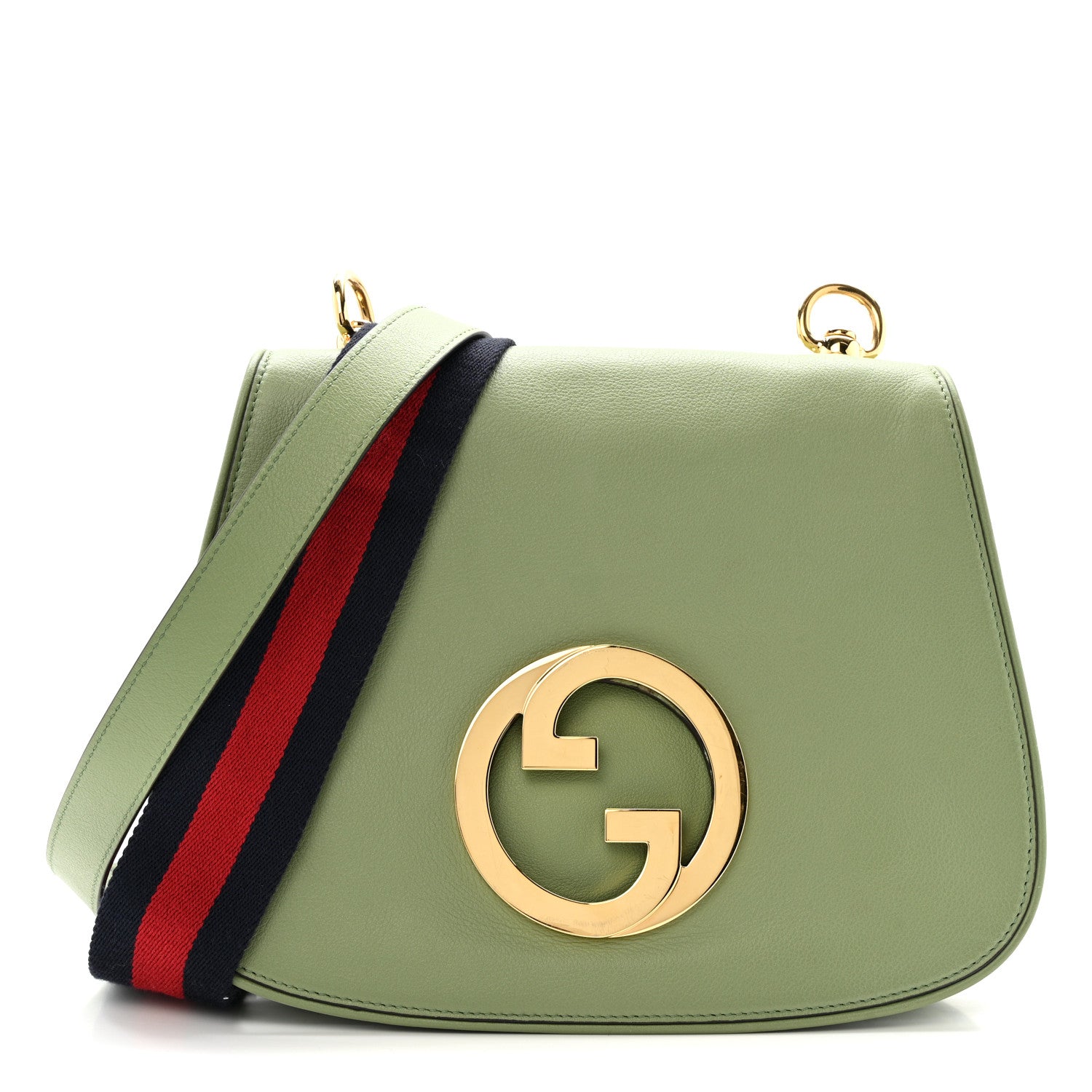 Gucci Roxy Calfskin Web Medium Blondie Top Handle Shoulder Flap