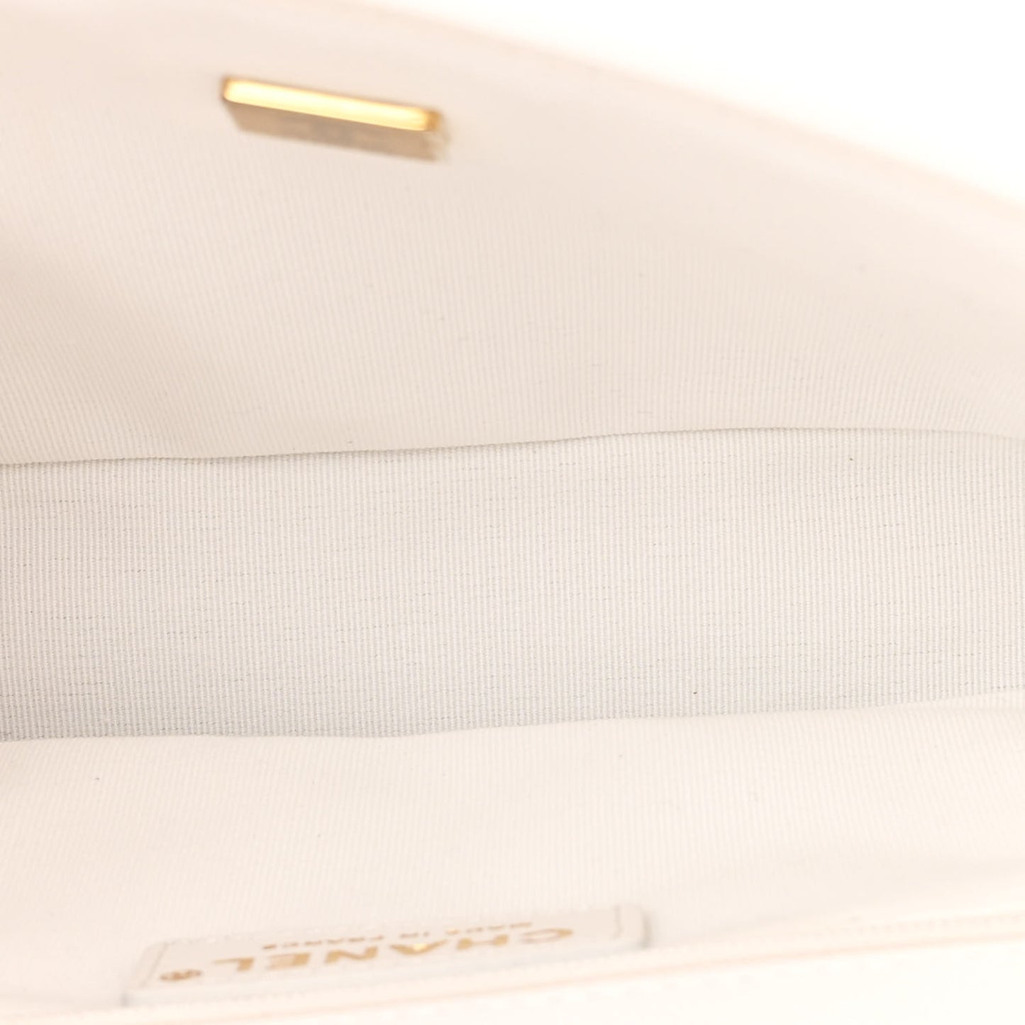 Caviar Quilted School Memory Small Top Handle Flap White