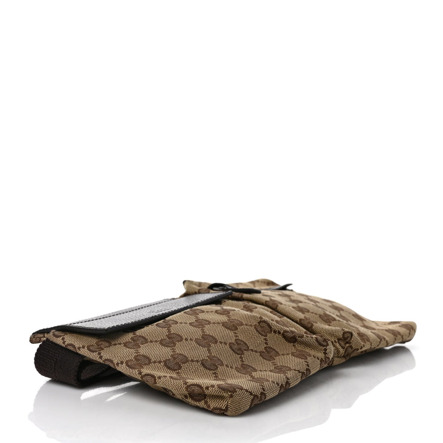 GG Monogram Double Pocket Belt Bag Dark Brown