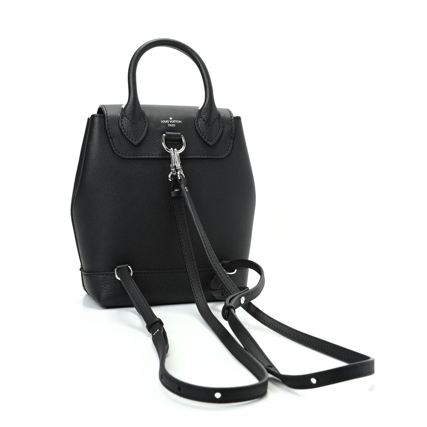 Calfskin Lockme Mini Backpack Black
