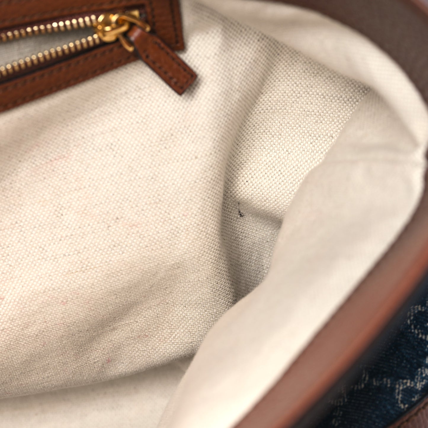 New Denim GG Monogram Medium Ophidia Shopping Tote Blue Tea Cuir