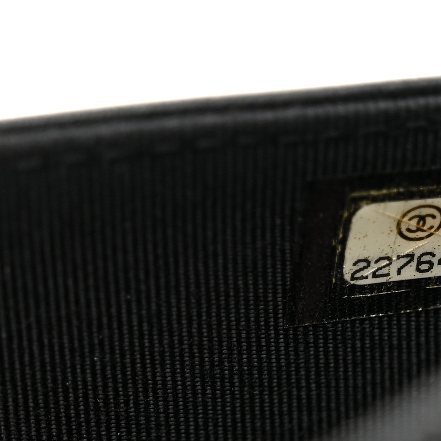 Chanel Metallic Caviar Suede Wallet On Chain WOC Gold Black 9 of 12