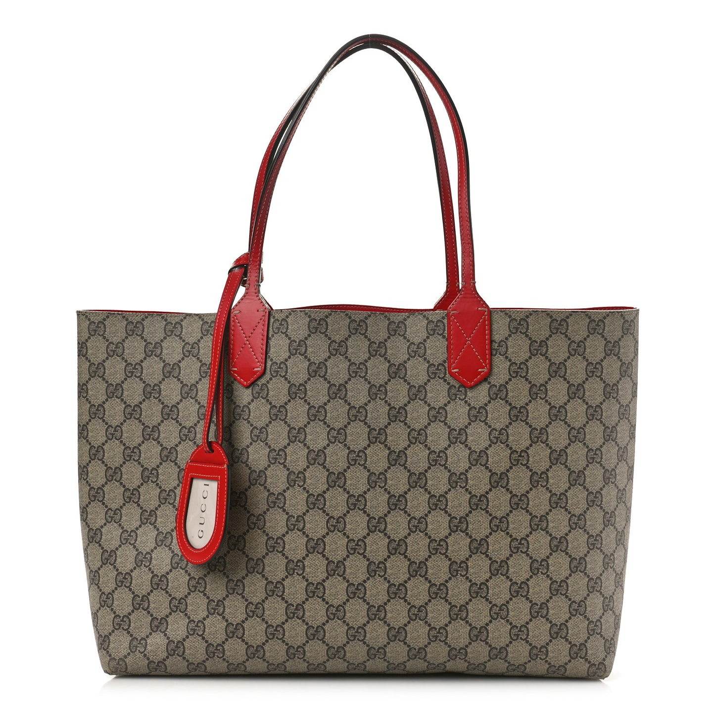 GG Supreme Monogram Medium Reversible Tote Beige Tobasco