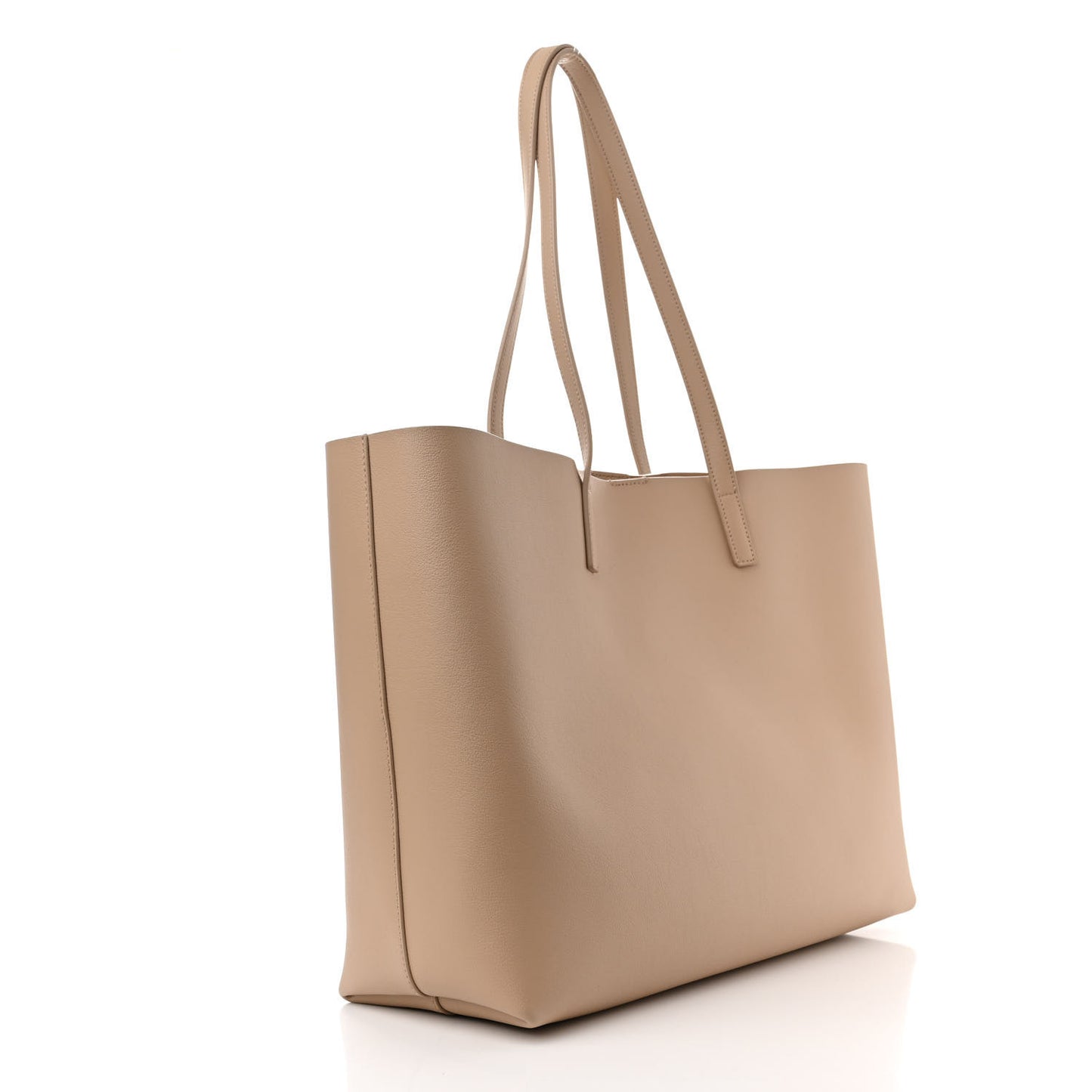 Calfskin Large Shopping Tote Dark Toffee