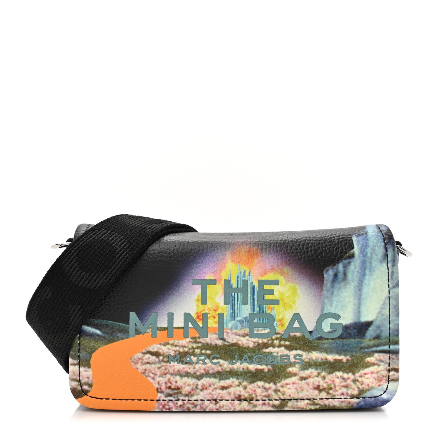 X WIZARD OF OZ Grained Calfskin Emerald City The Mini Bag Black Multicolor