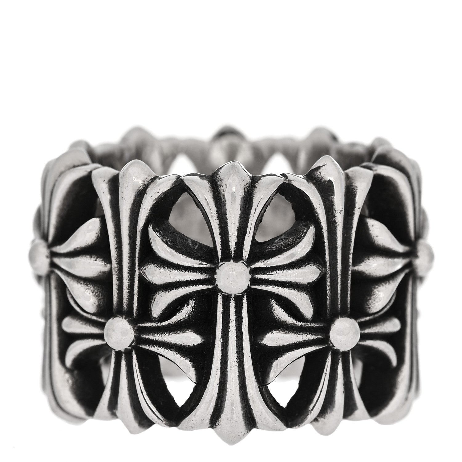 Chrome Hearts Sterling Silver Cemetery Cross Ring 61 9.5 1830503