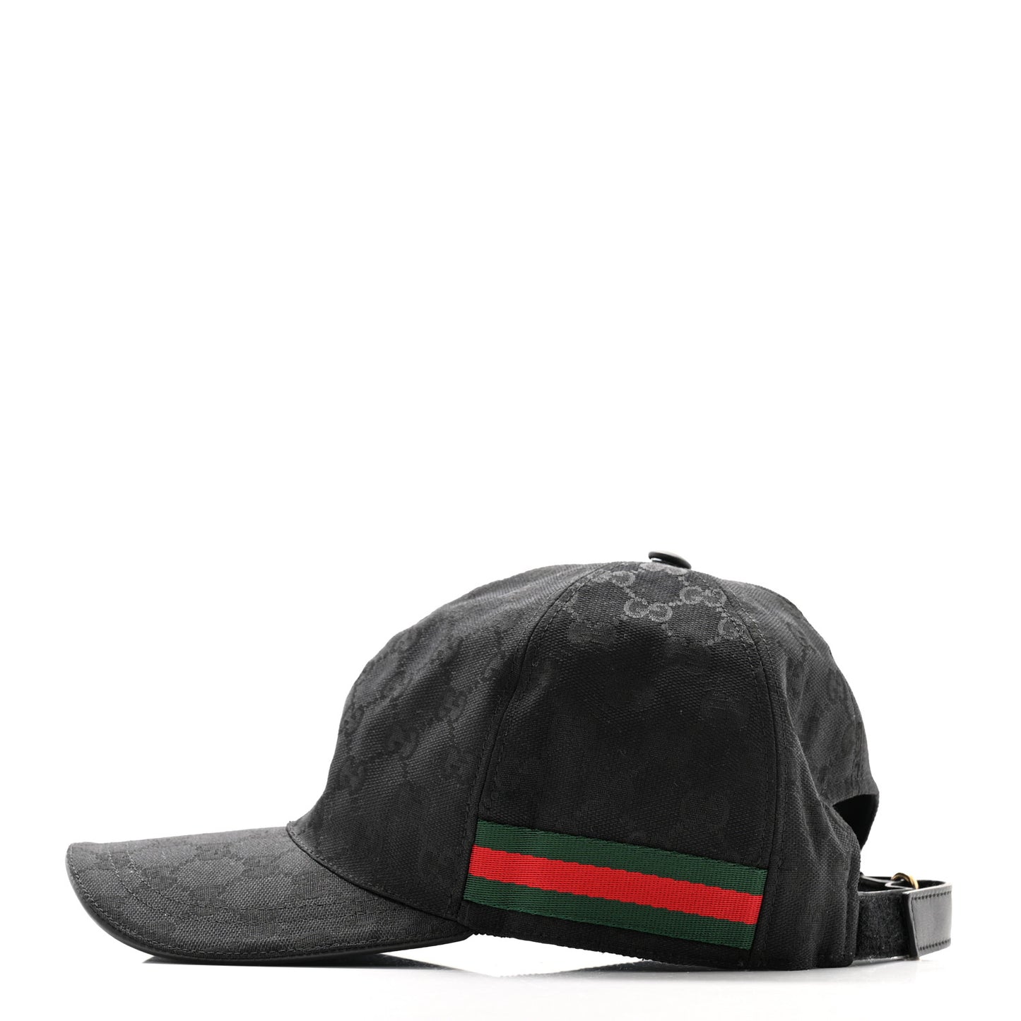 Monogram Web Baseball Hat M Black