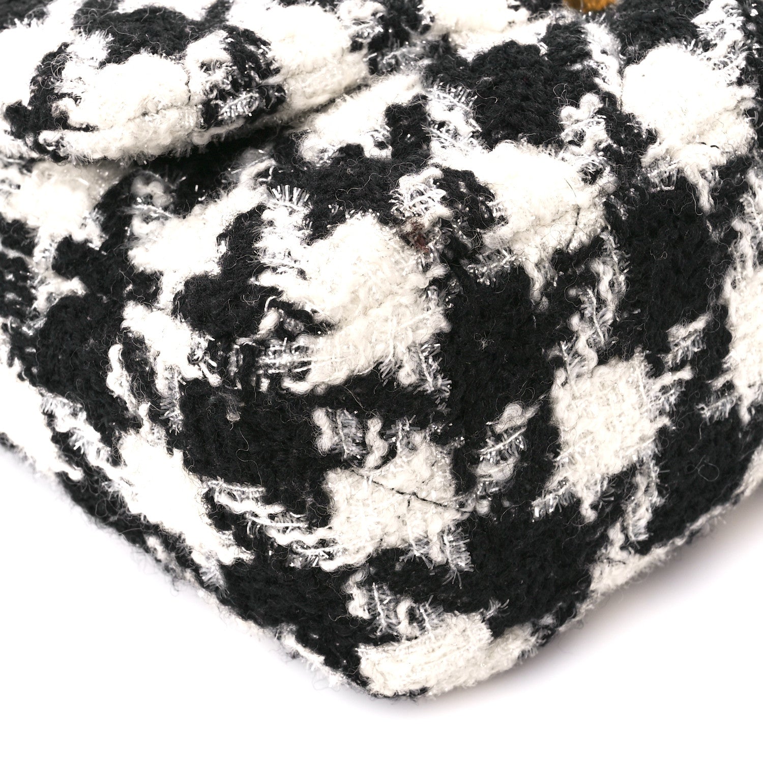 Chanel Tweed Quilted Medium Chanel 19 Flap Black Ecru White 10 of 11