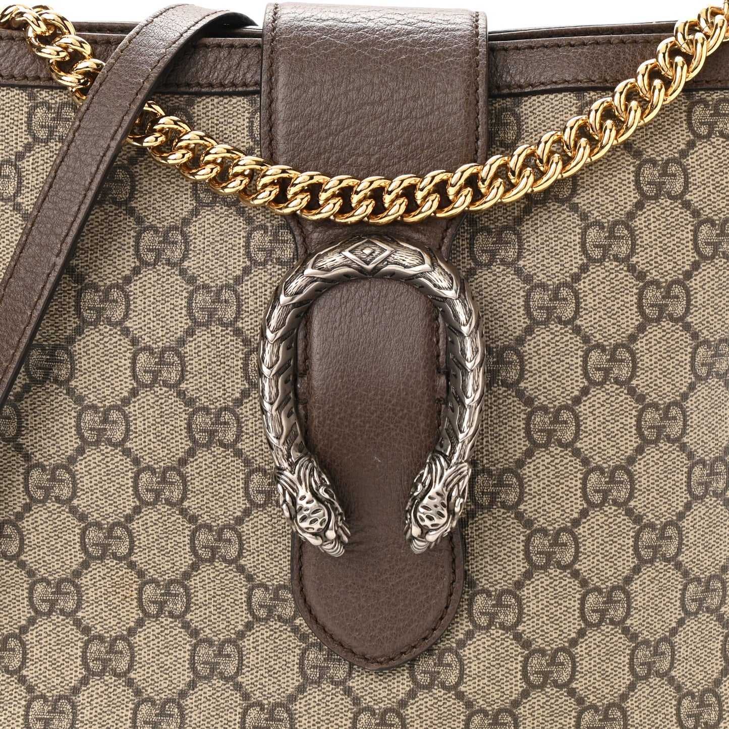 GG Supreme Monogram Medium Dionysus Bucket Bag Beige New Acero