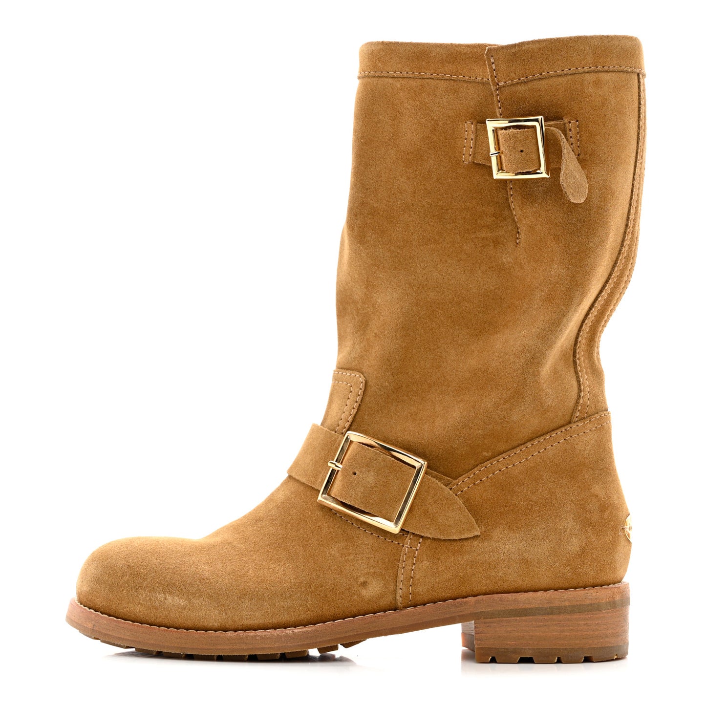Suede Biker Boots 36.5 Tan
