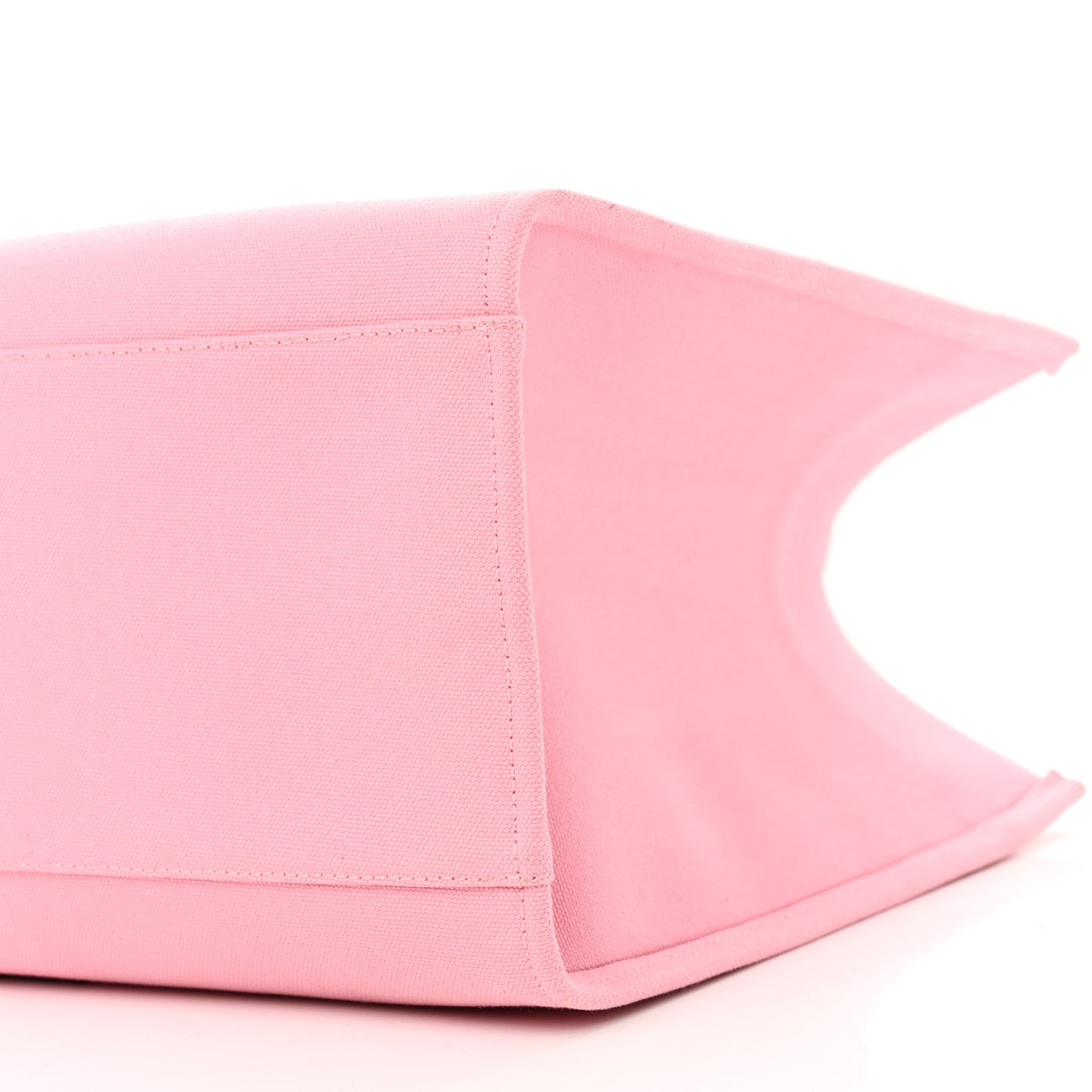 Canvas Suppler Calfskin Cabas GV Signature Tote Pink