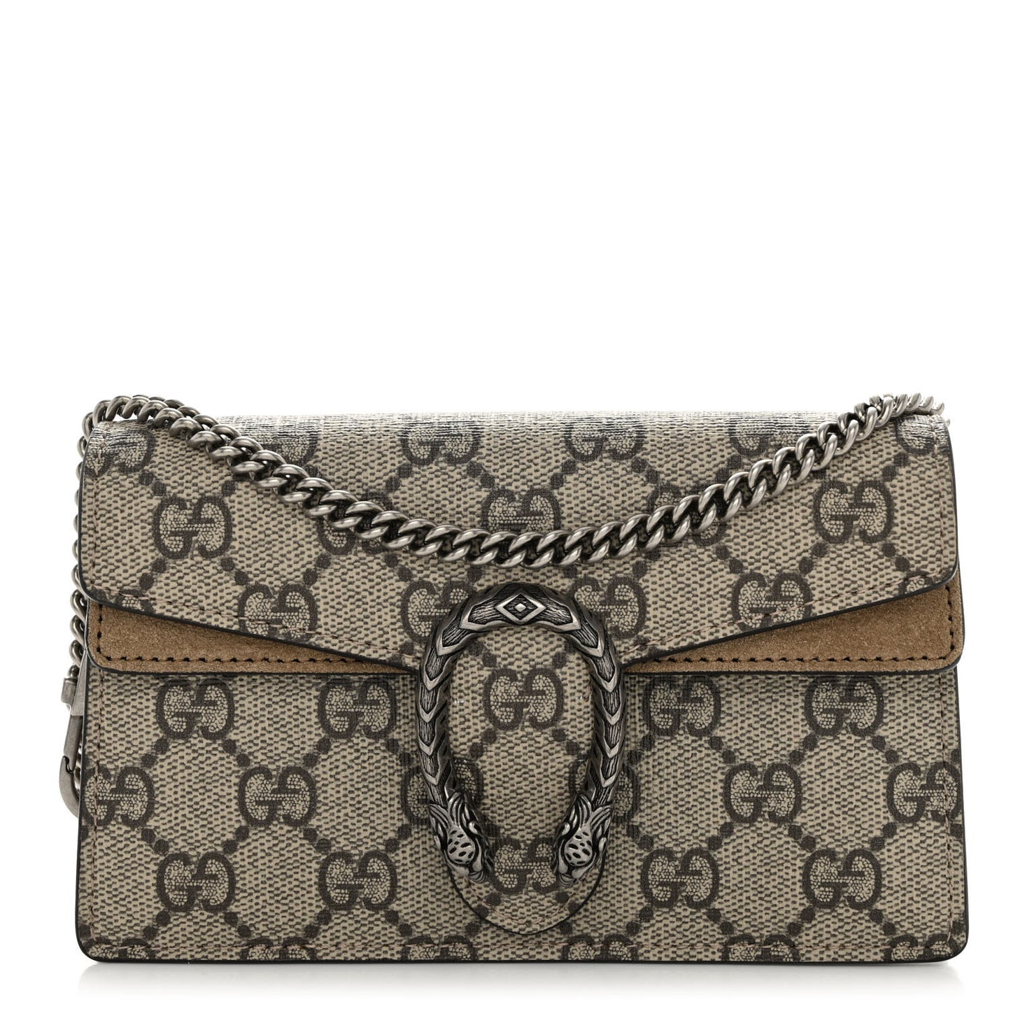 GG Supreme Monogram Super Mini Dionysus Shoulder Bag Taupe