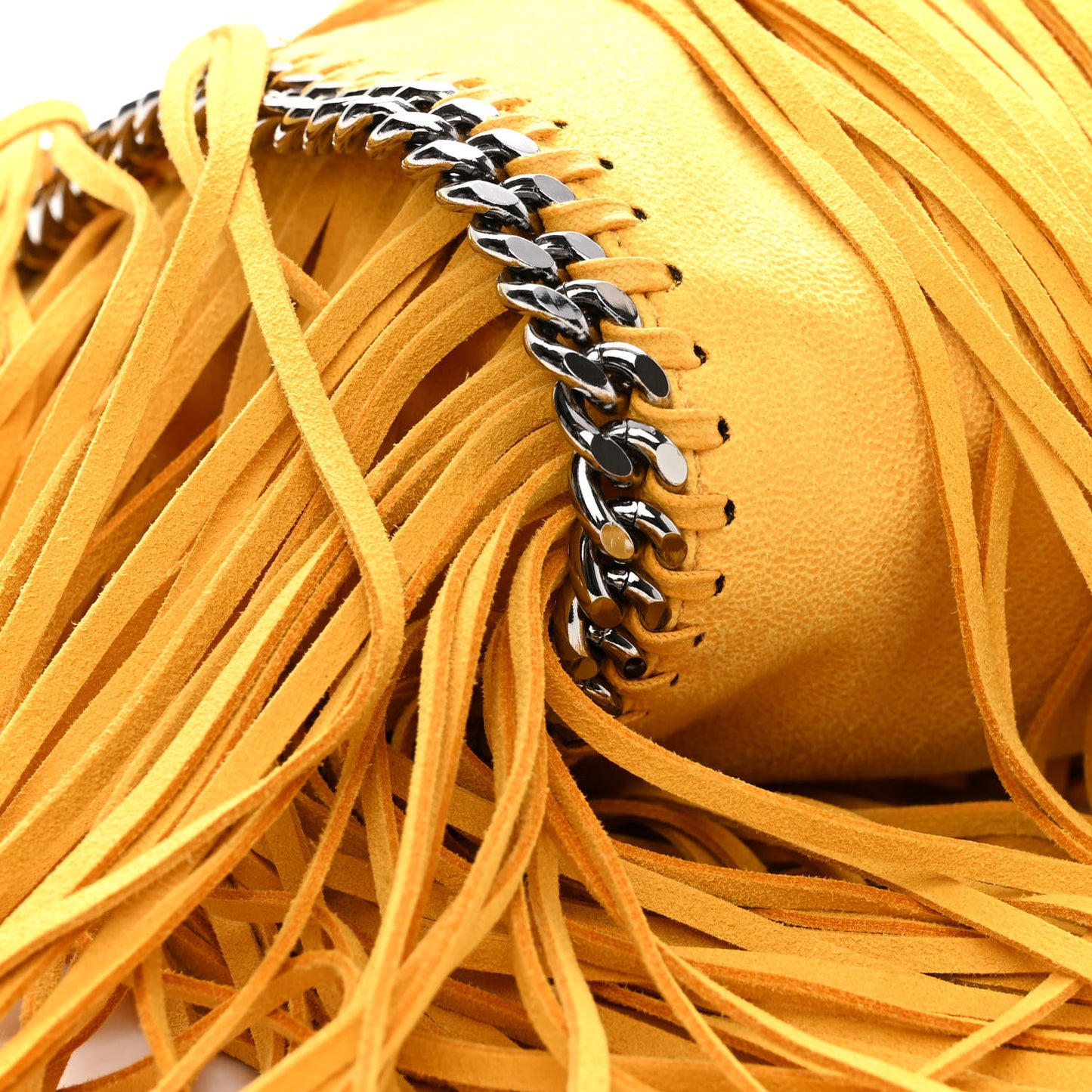Shaggy Deer Fringe Mini Falabella Tote Sun