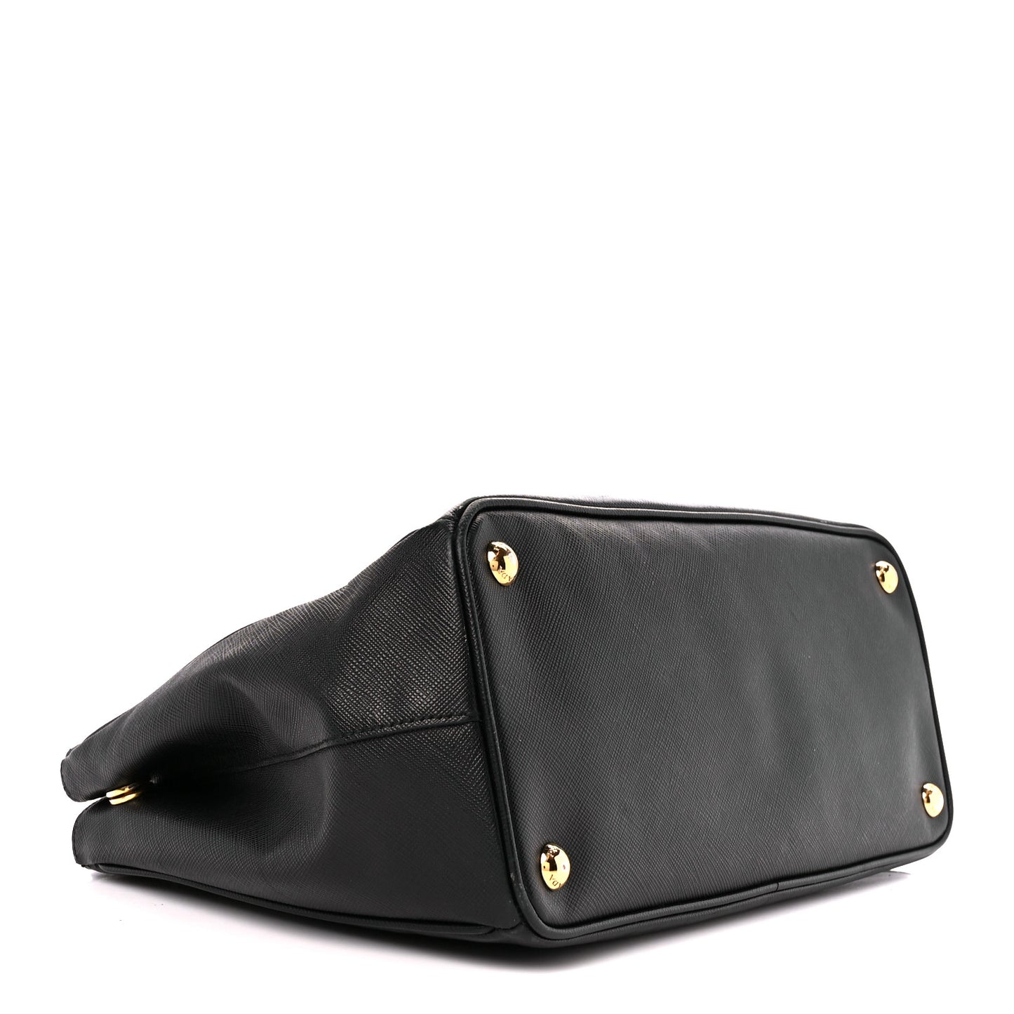 Saffiano Small Galleria Double Zip Tote Black