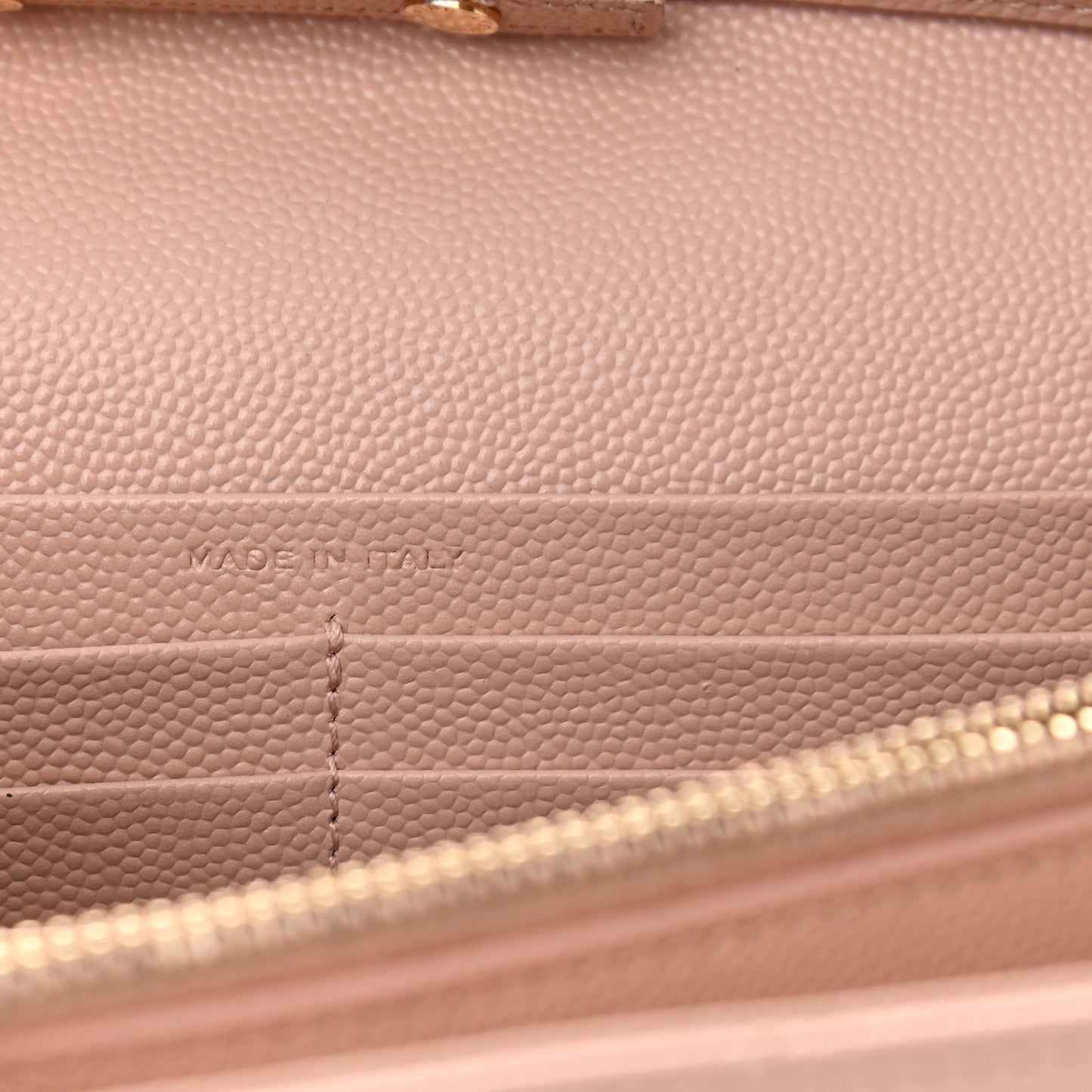 Grain De Poudre Matelasse Chevron Monogram Chain Wallet Pale Pink