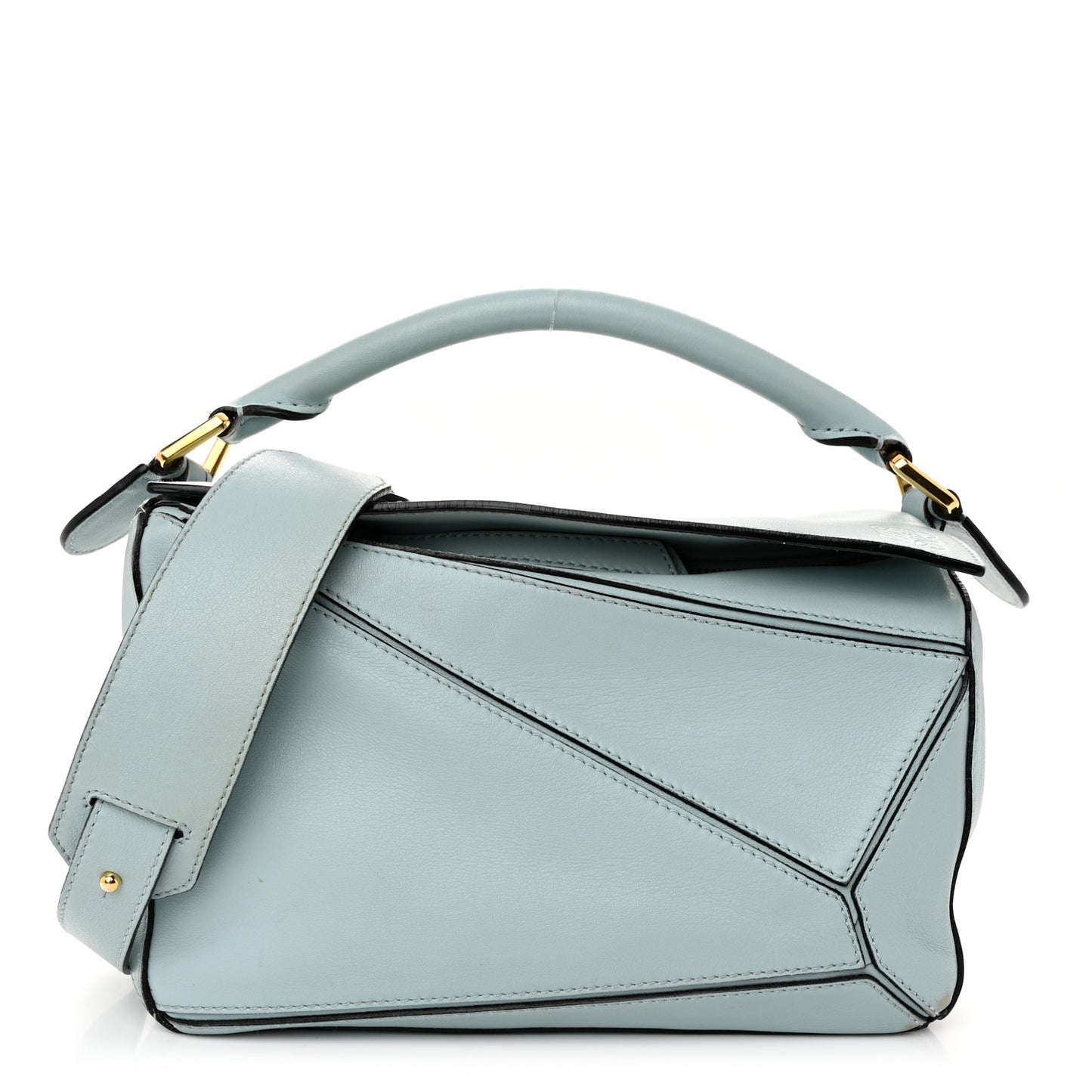 Calfskin Small Puzzle Bag Light Blue