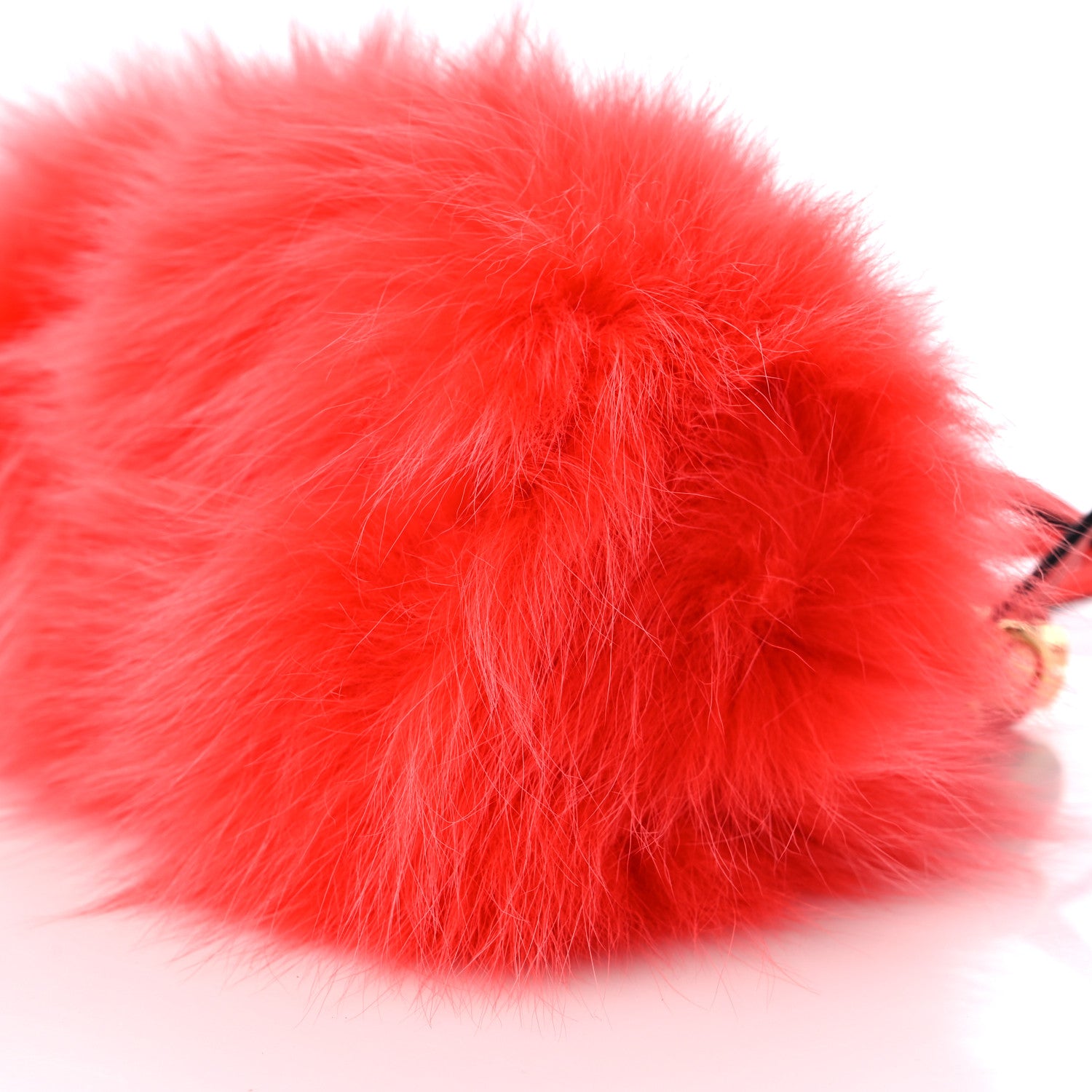 Fendi Fox Fur Shiny Nappa Small Fendi First Papavero 9 of 9