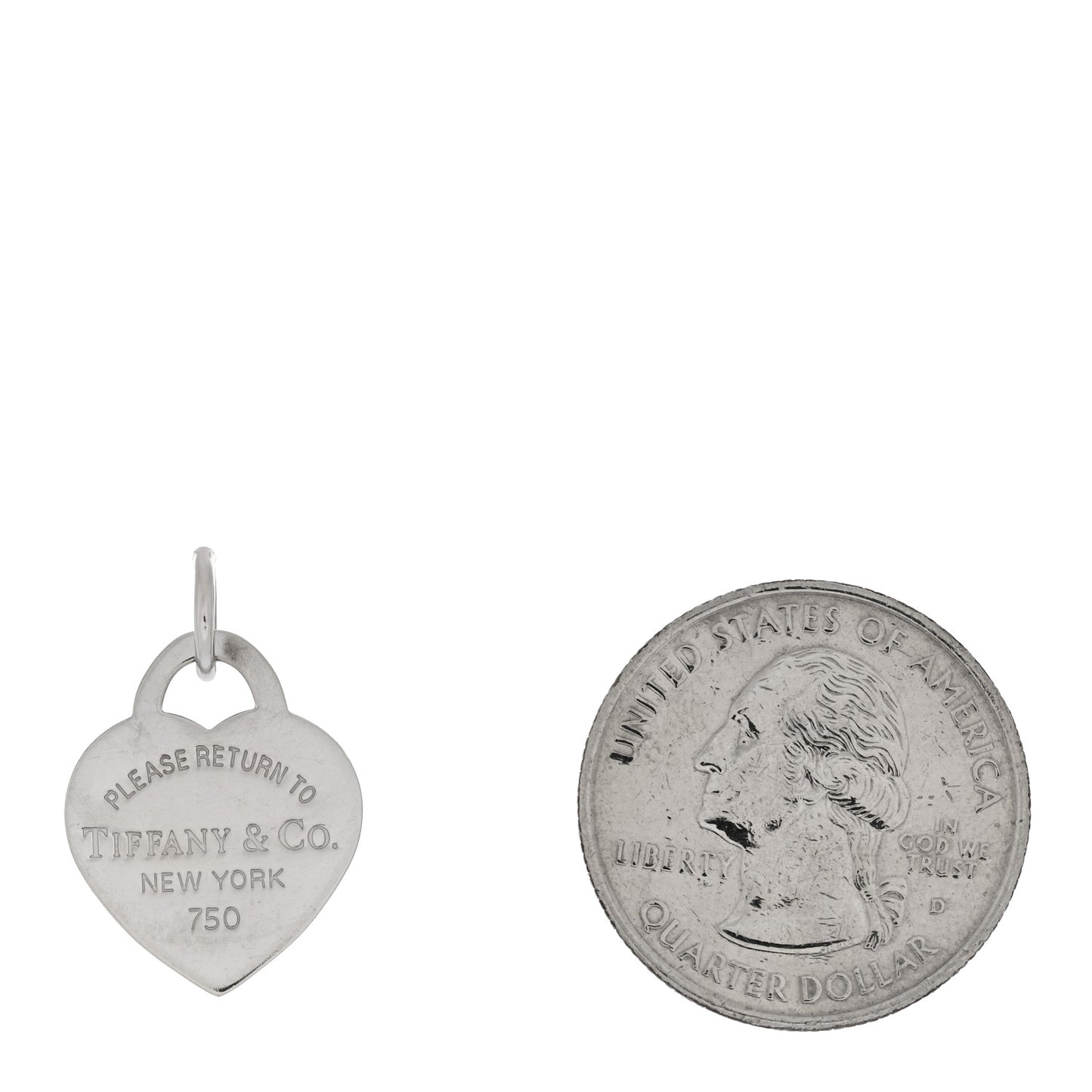 18K White Gold Return To Tiffany Heart Tag Charm