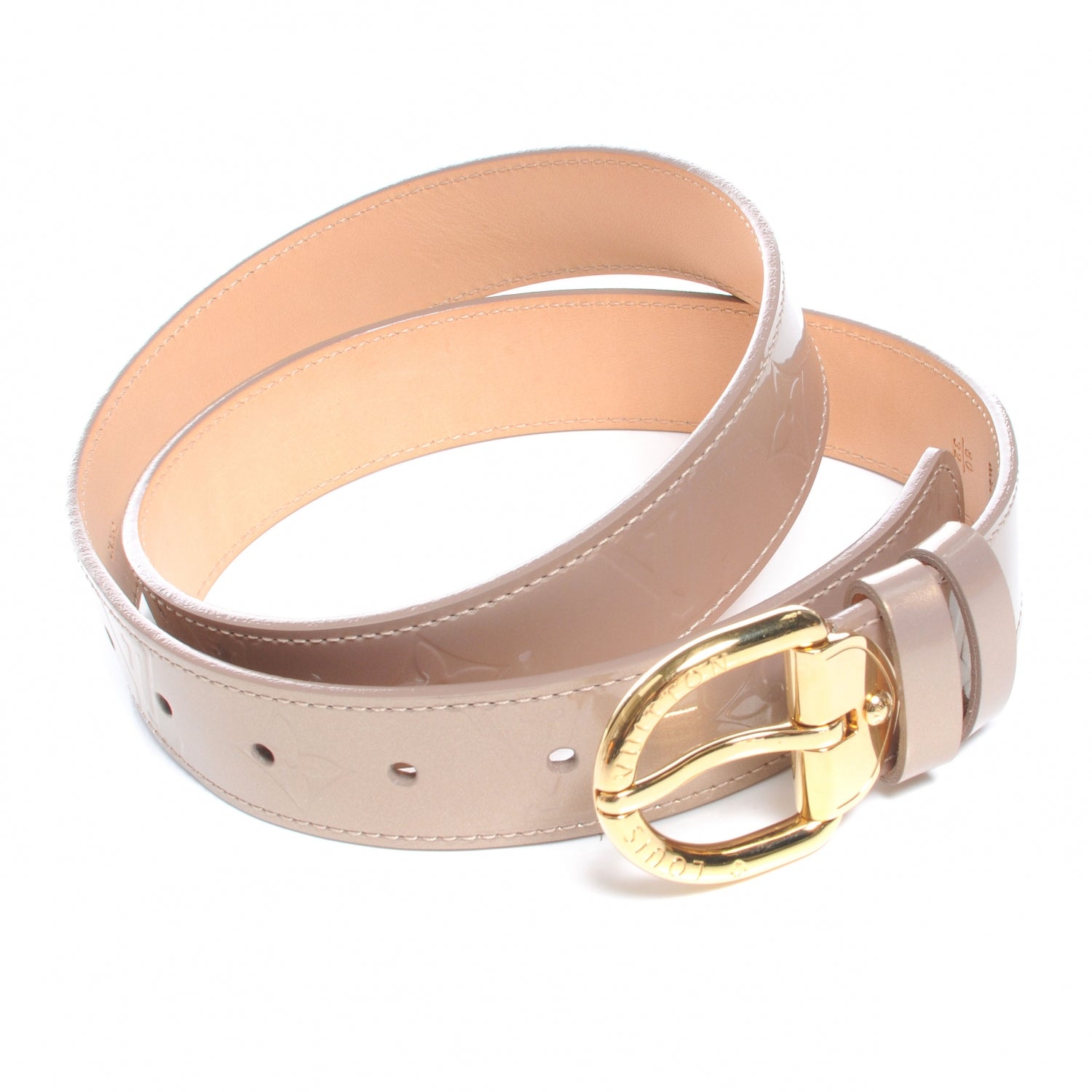 Louis Vuitton Vernis Belt 80 32 Beige Poudre 48403 – FASHIONPHILE