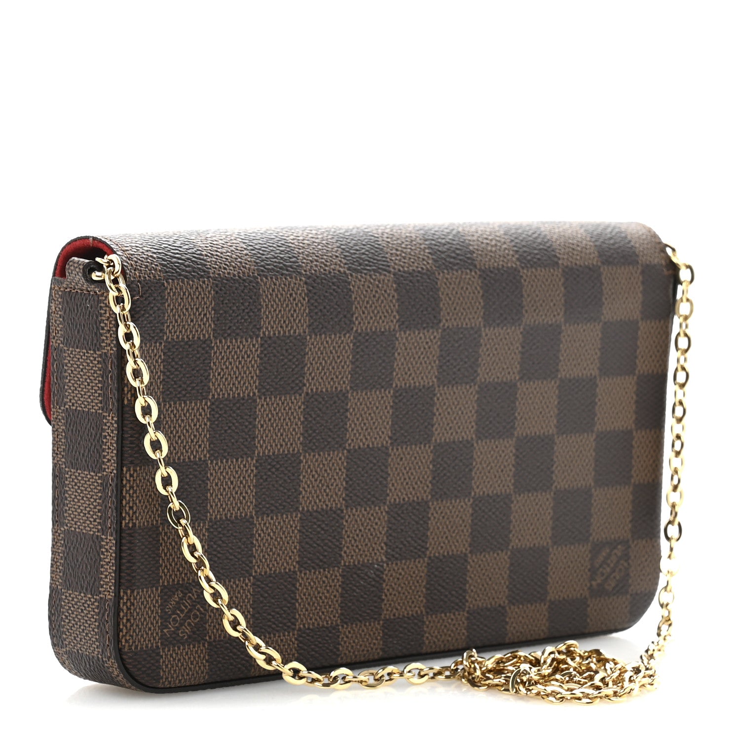 Louis Vuitton Damier Ebene Pochette Felicie Chain Wallet 4 of 13