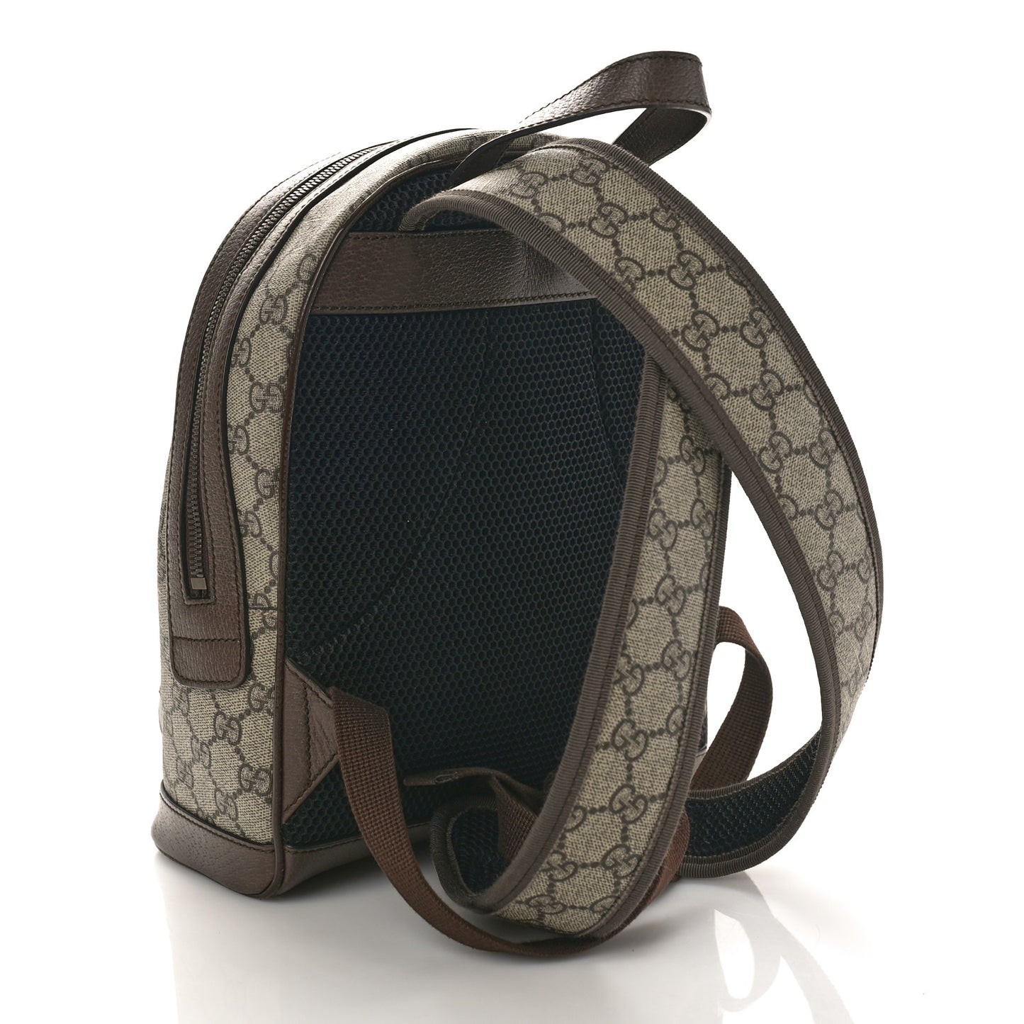 GG Supreme Monogram Calfskin Web Small Ophidia Day Backpack Beige Ebony New Acero