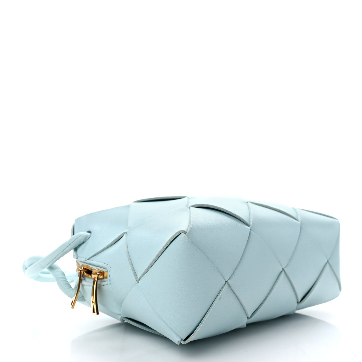 Bottega Veneta Maxi Intreccio Small Cassette Camera Bag Teal 4 of 11