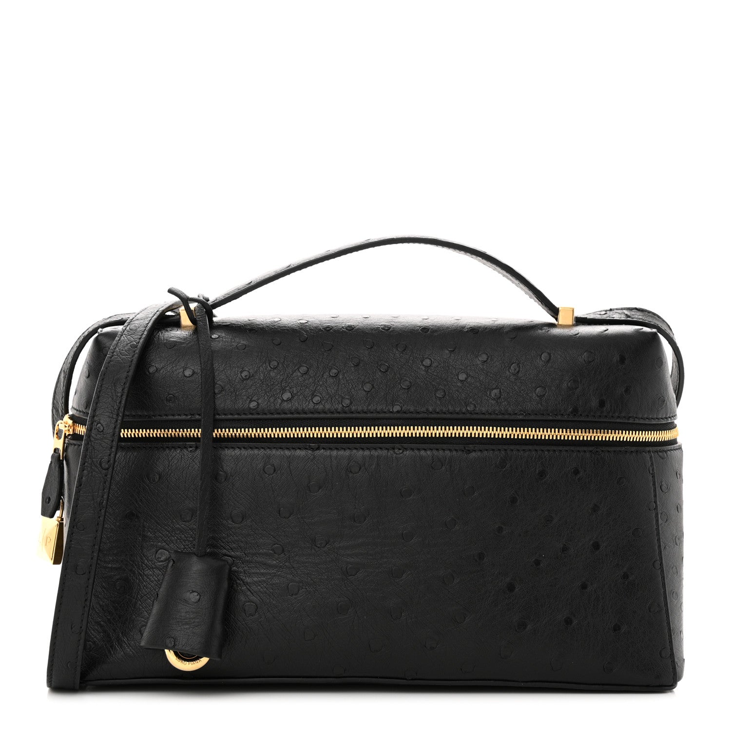 Loro Piana Ostrich Extra Bag L27 Black 1510113 – FASHIONPHILE