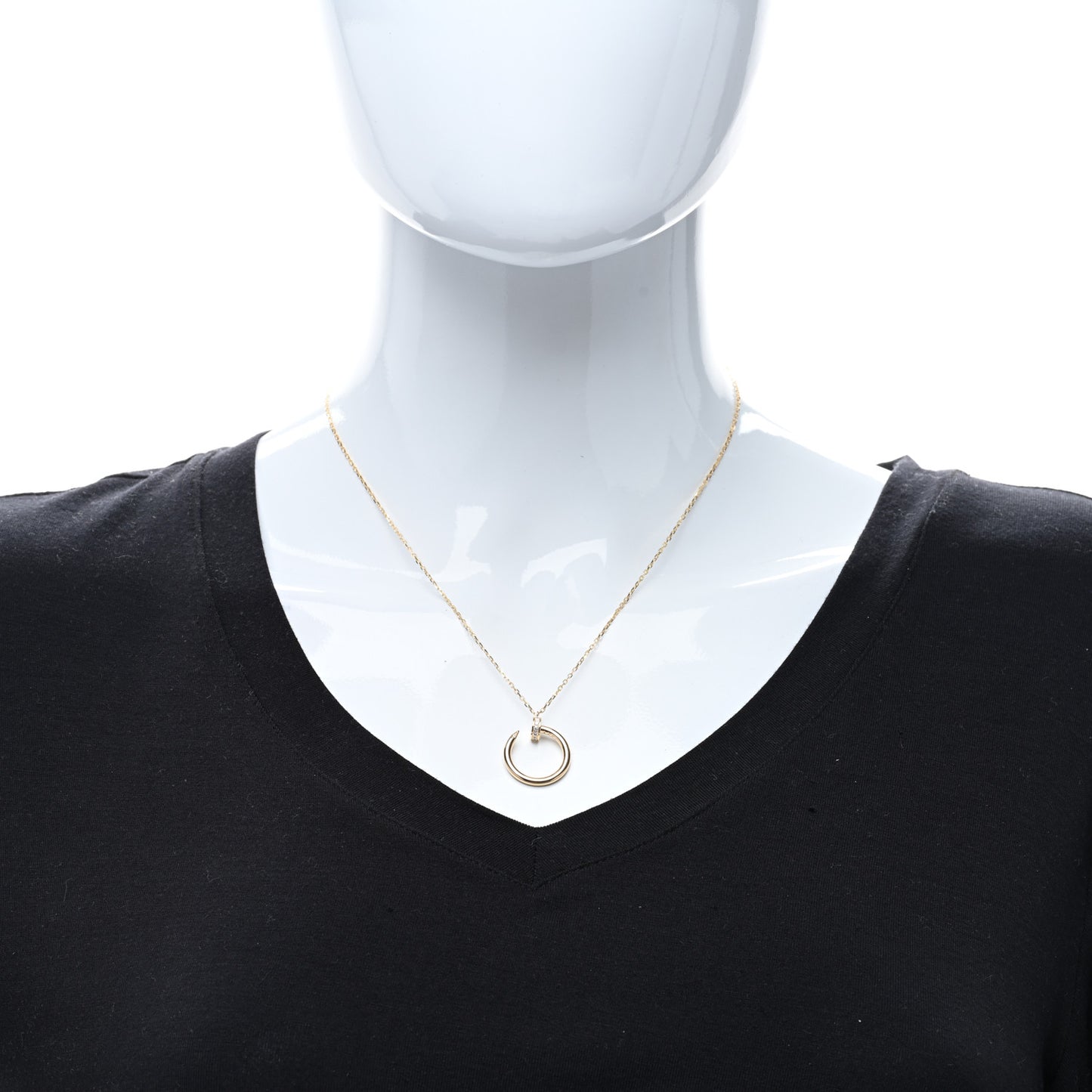 18K Yellow Gold Diamond Juste Un Clou Pendant Necklace
