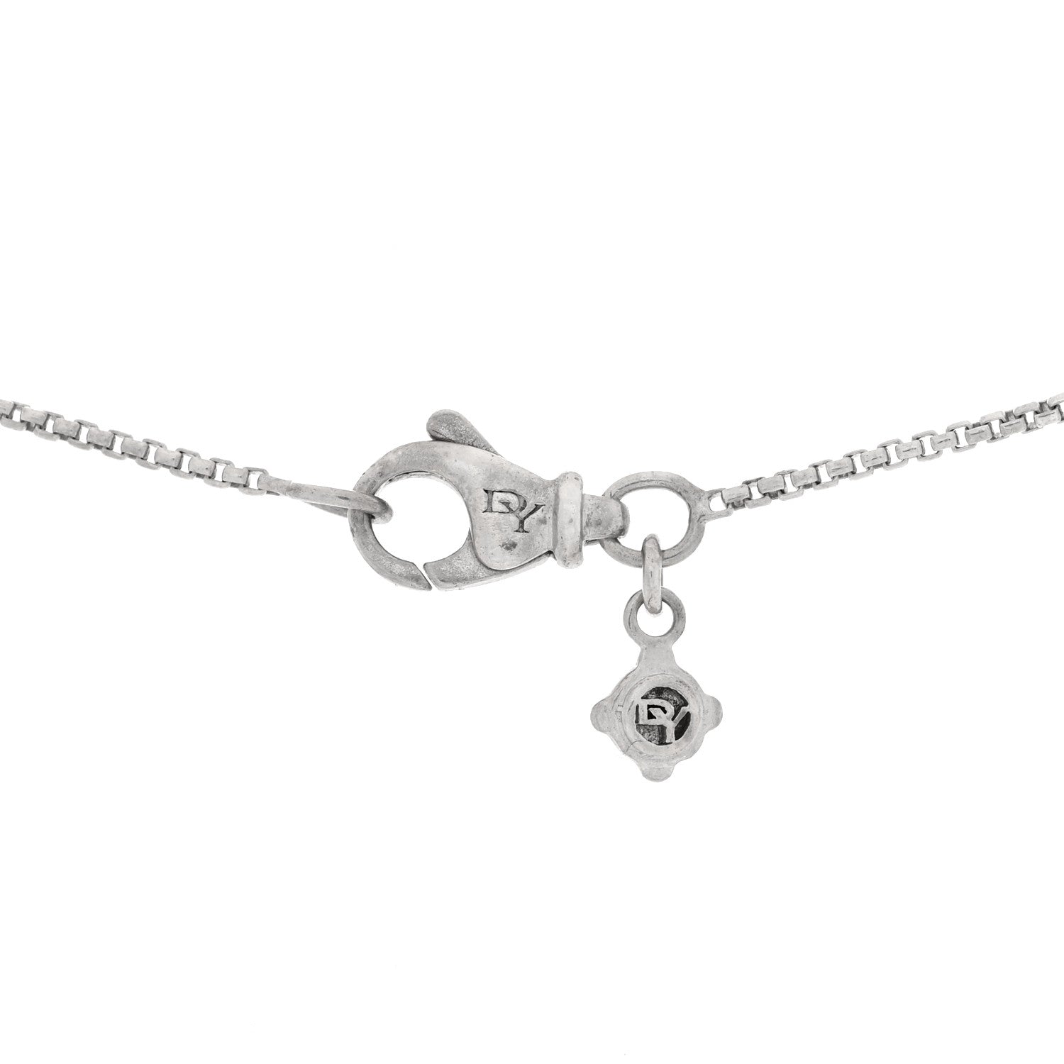 David Yurman Sterling Silver Diamond 13mm Infinity Pendant Necklace 4 of 4