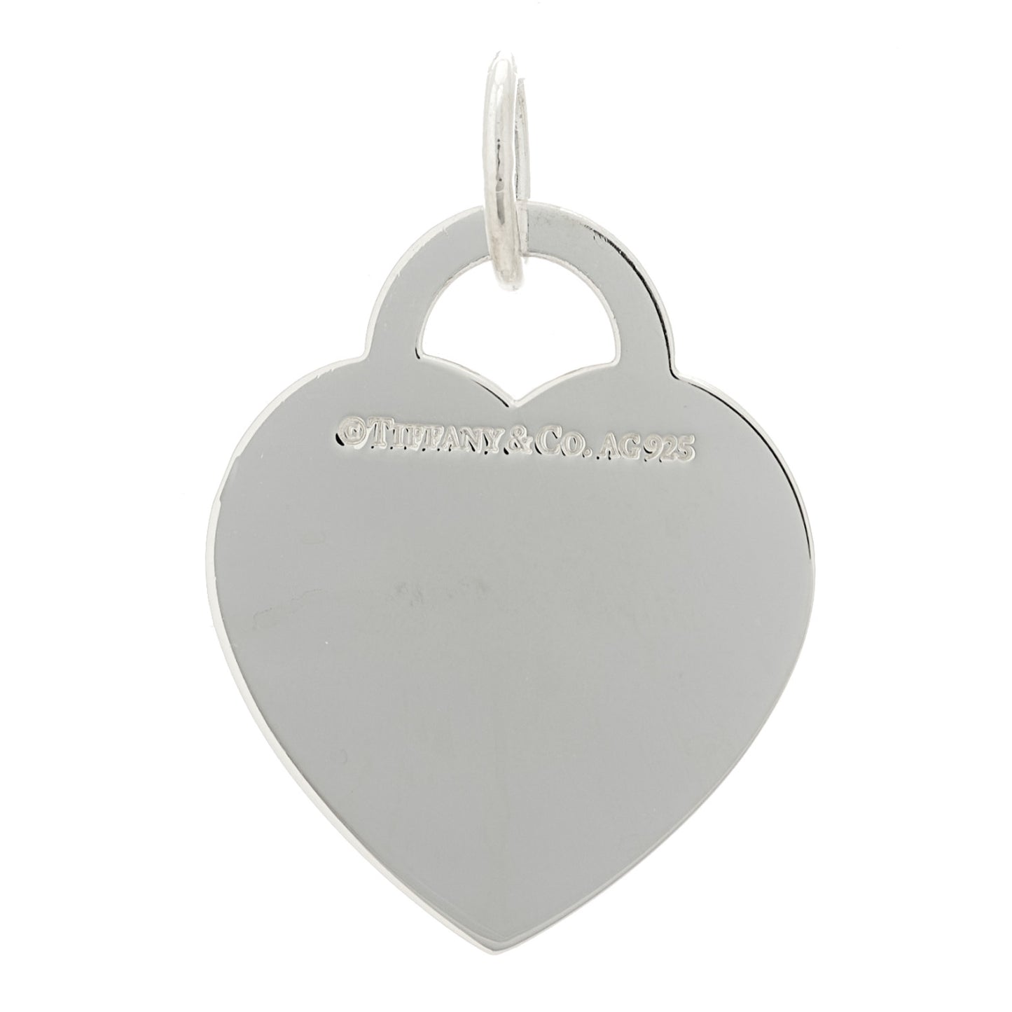 Sterling Silver Return To Tiffany Etched Heart and Arrow Tag Charm
