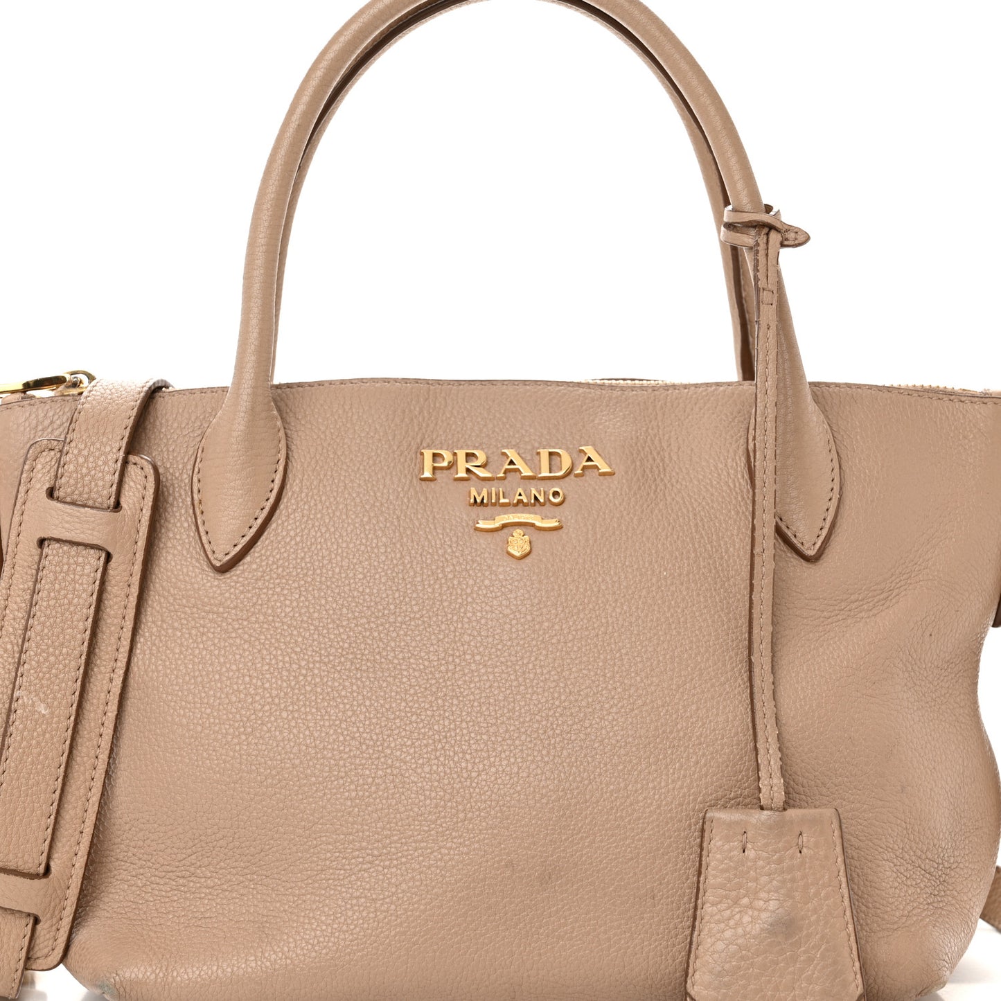 Vitello Daino Mini Shopping Tote Cammeo