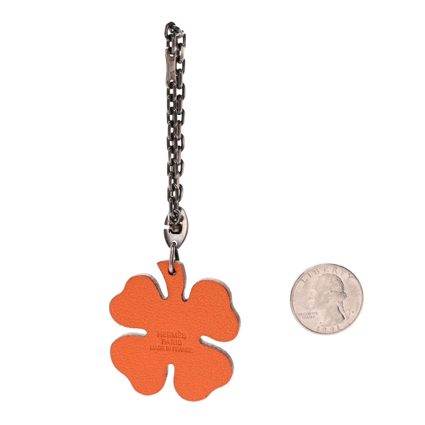 Chévre Mysore Lucky Clover Key Chain Bag Charm Vert Anis