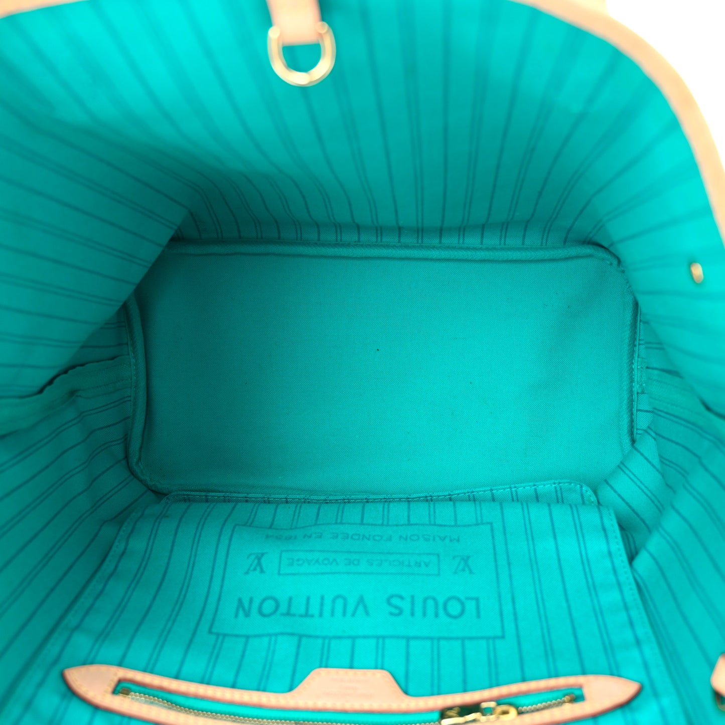 Monogram V Neverfull MM Turquoise