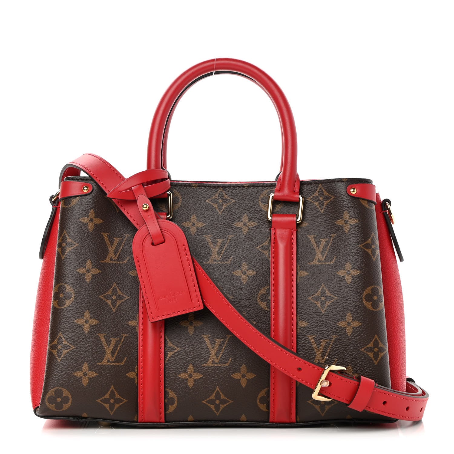 Louis Vuitton 赤 レザー Louis Vuitton Monogram Soufflot BB Cherry 1169211 – FASHIONPHILE