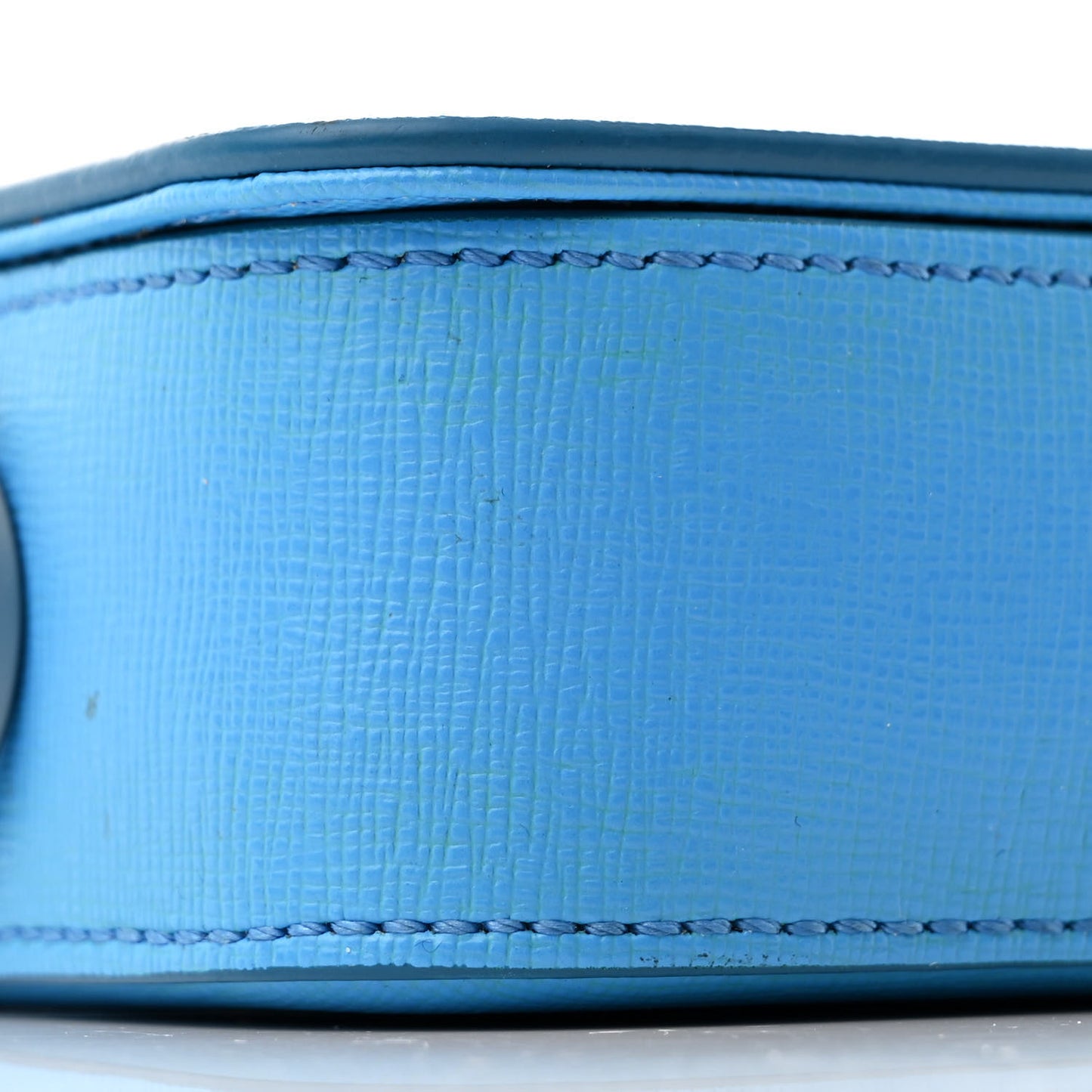 Saffiano Striped Mini Diag Binder Clip Bag Blue