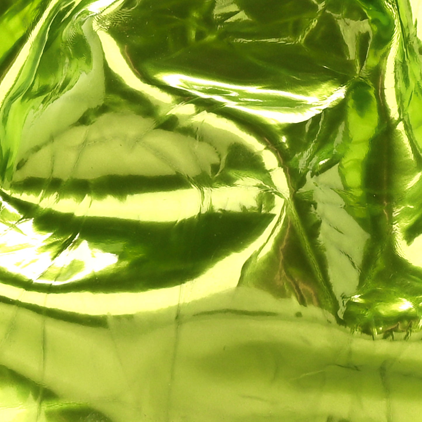 Metallic Crushed Calfskin Teen Pouch Chlorophyll
