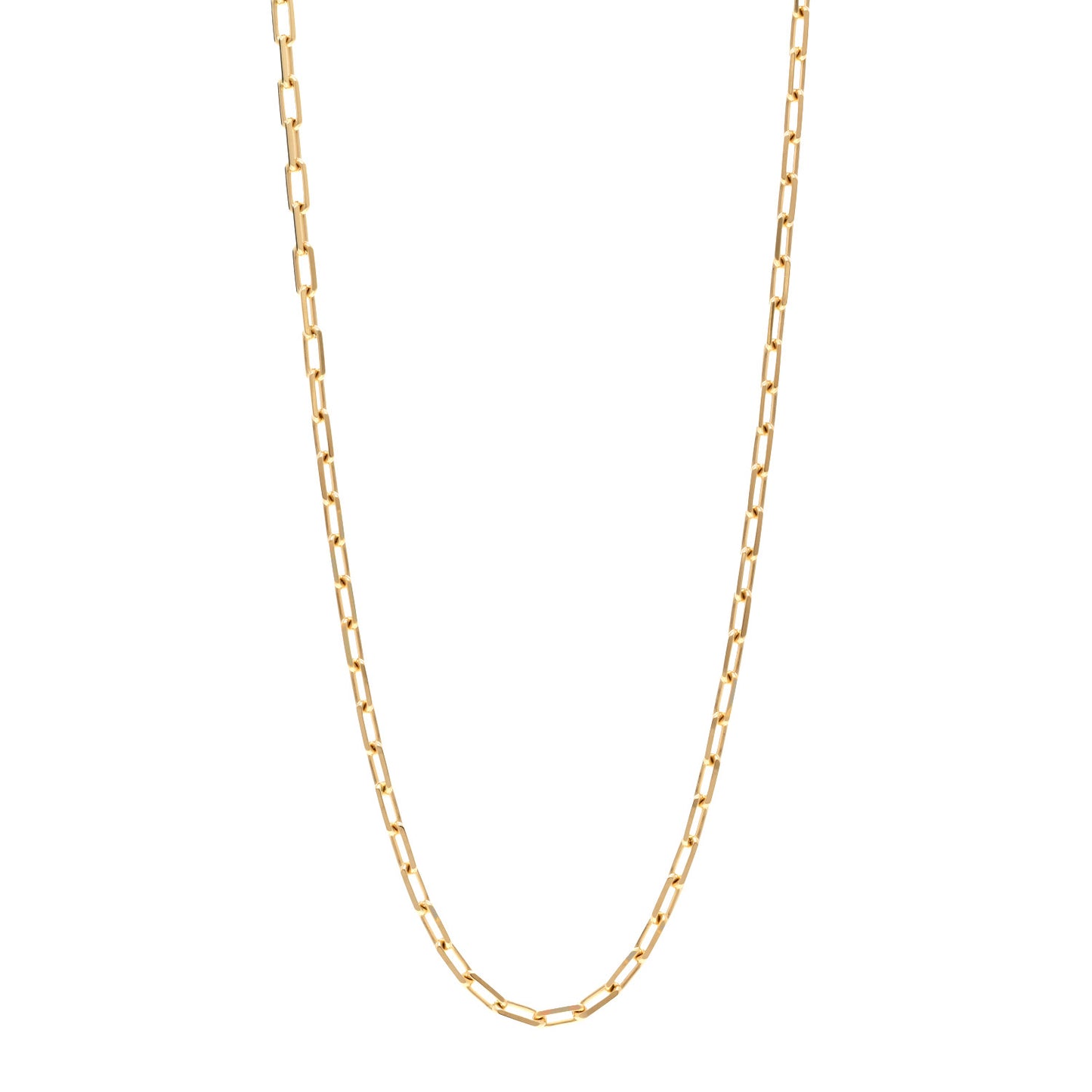 18K Yellow Gold SM Santos De Cartier Link Necklace 22"