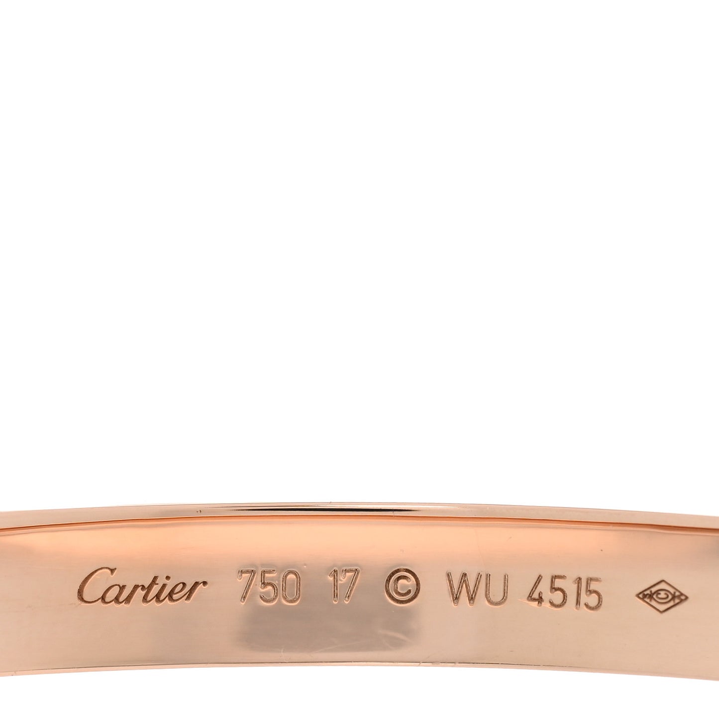 18K Pink Gold LOVE Bracelet 17
