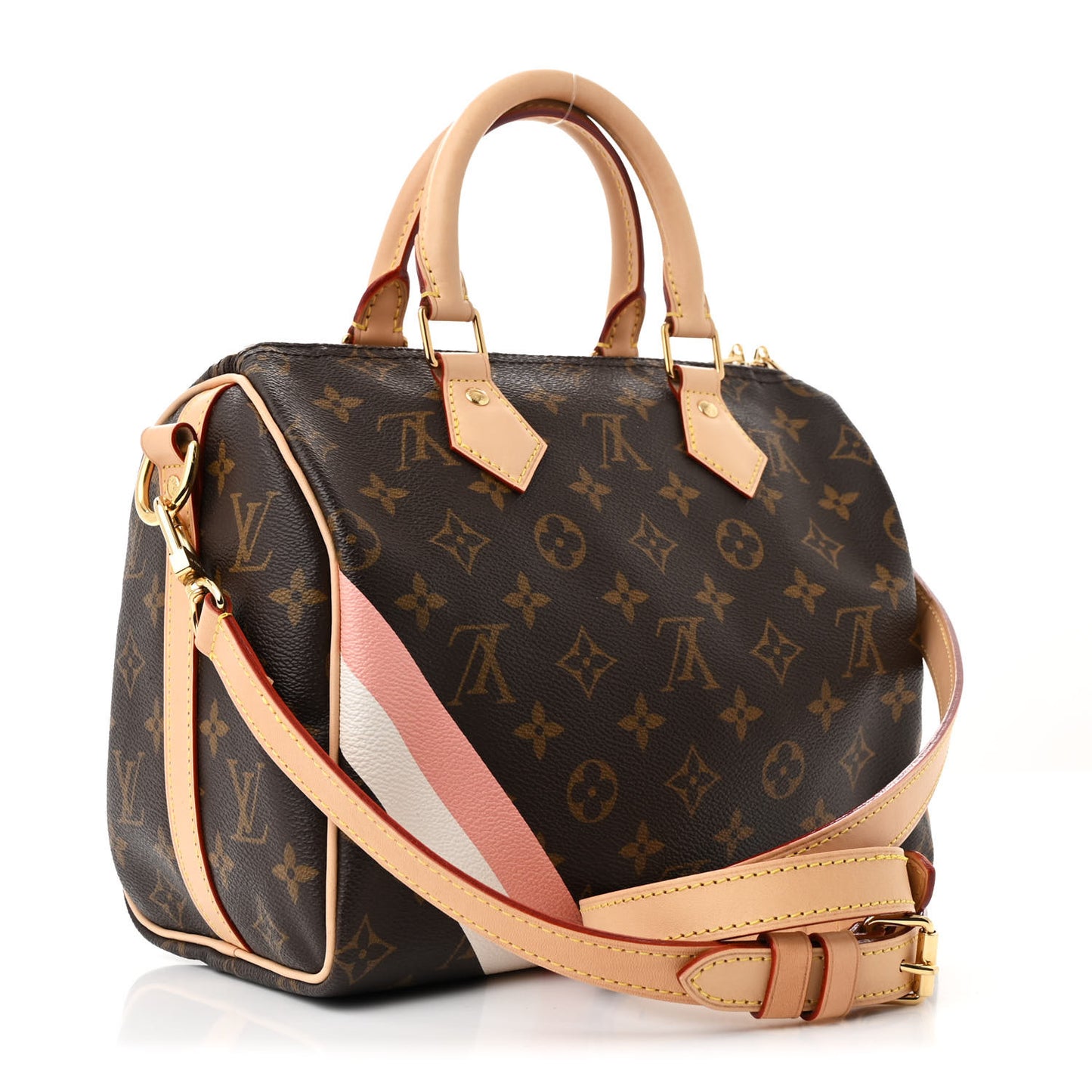 Monogram My LV Heritage Speedy Bandouliere 25 Light Pink White