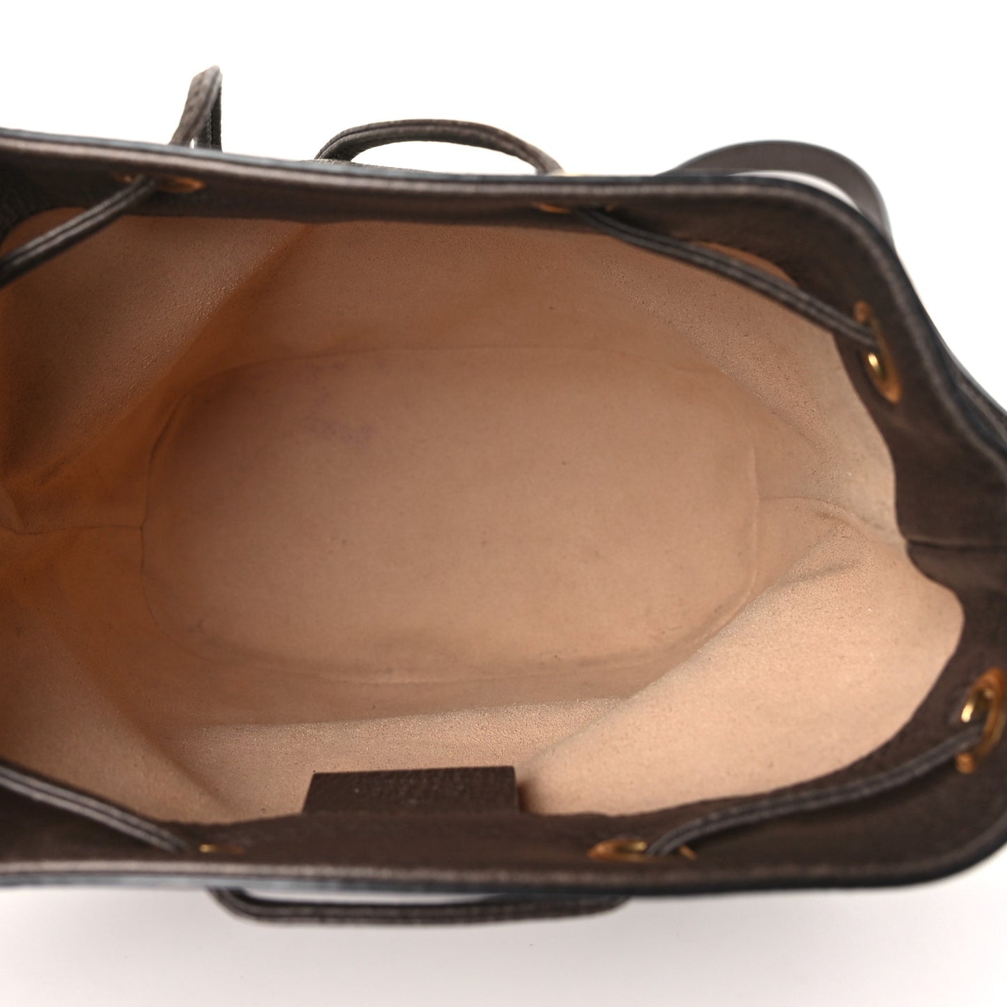 GG Supreme Monogram Web Mini Ophidia Bucket Bag Brown