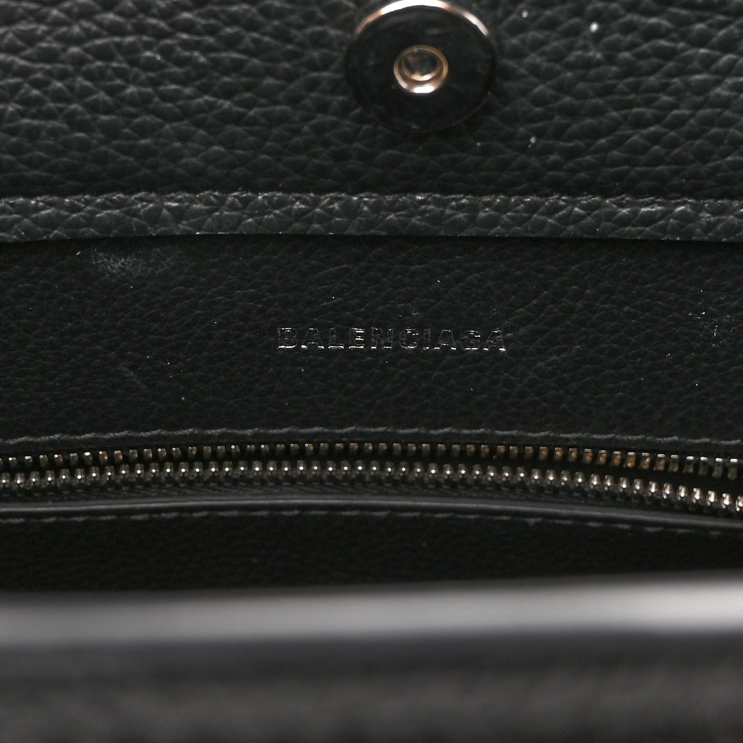 Grained Calfskin XS Everyday North South Shoulder Tote Bag Black