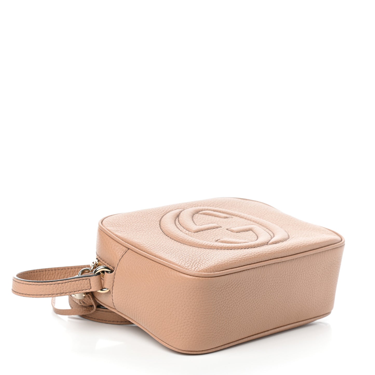 Pebbled Calfskin Small Soho Disco Bag Camelia