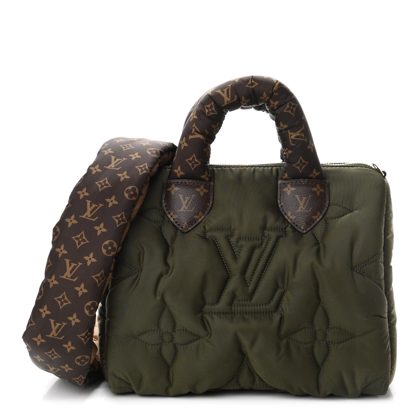 Econyl Mini Monogram Pillow Speedy Bandouliere 25 Khaki